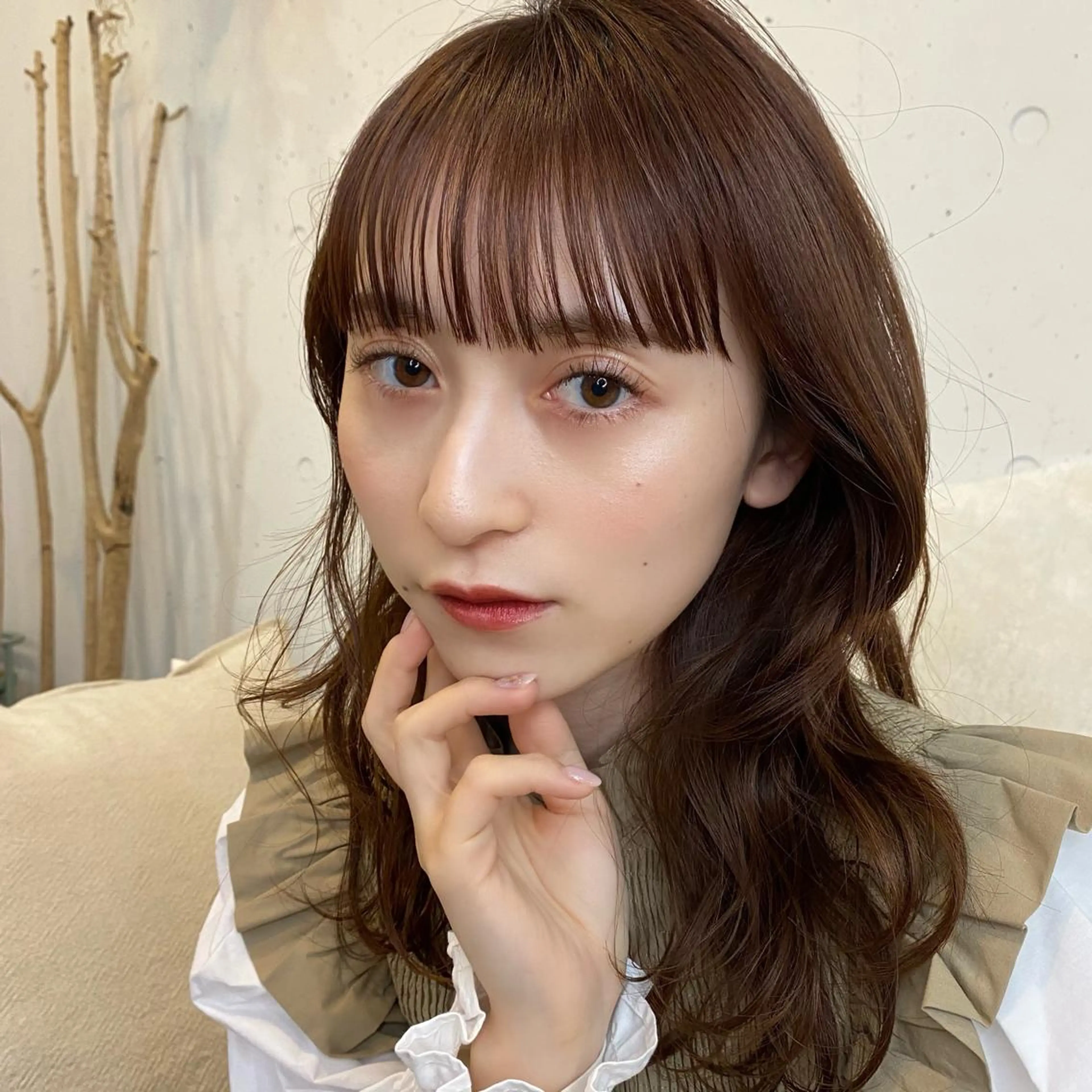 セミロング カラー 🪭risa 暖色/レイヤー🪭のヘアスタイル