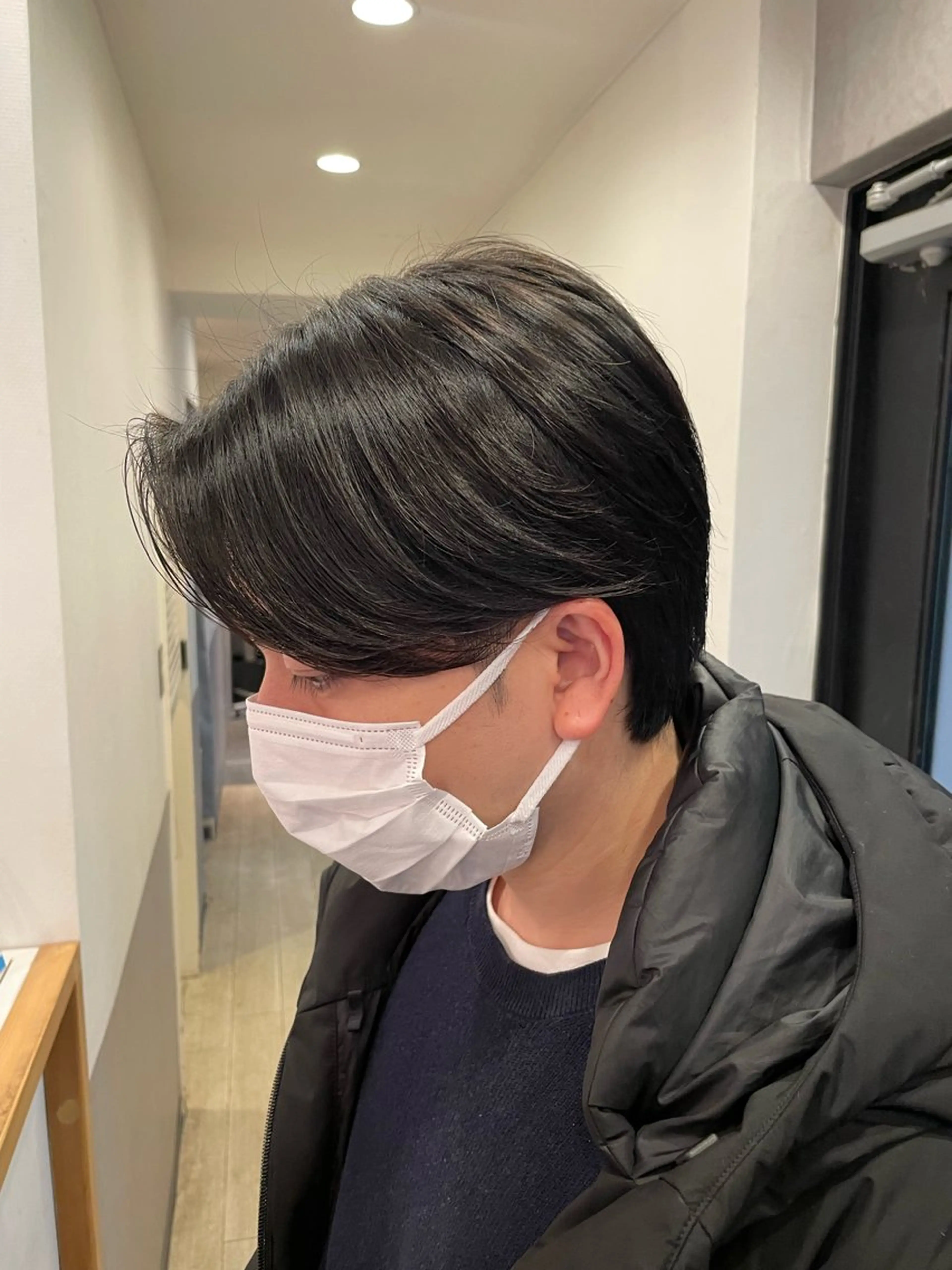 ショート メンズ センターパート PERCUT 中島快のヘアスタイル