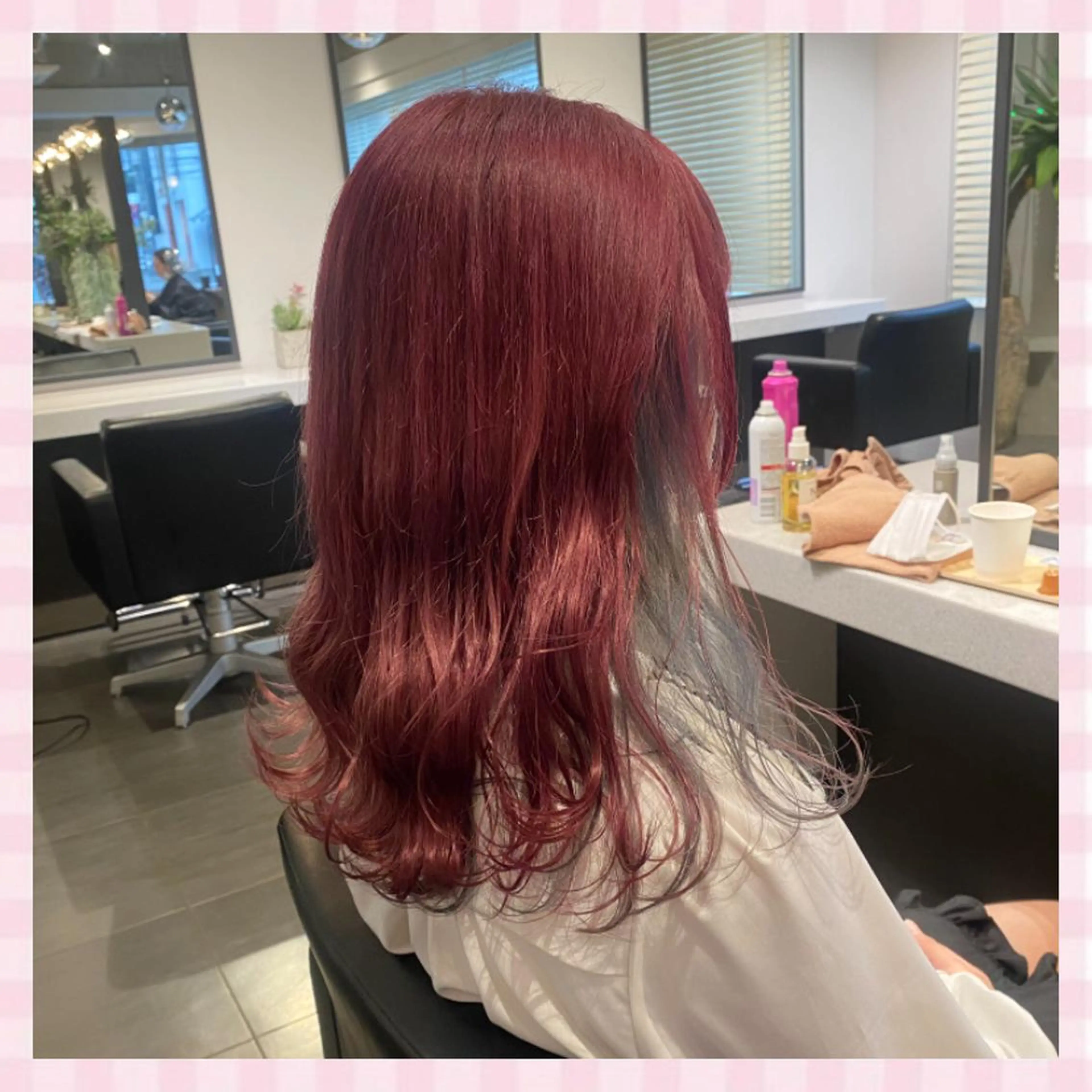 セミロング カラー 💗ガーリーヘア🎀 saki💗のヘアスタイル