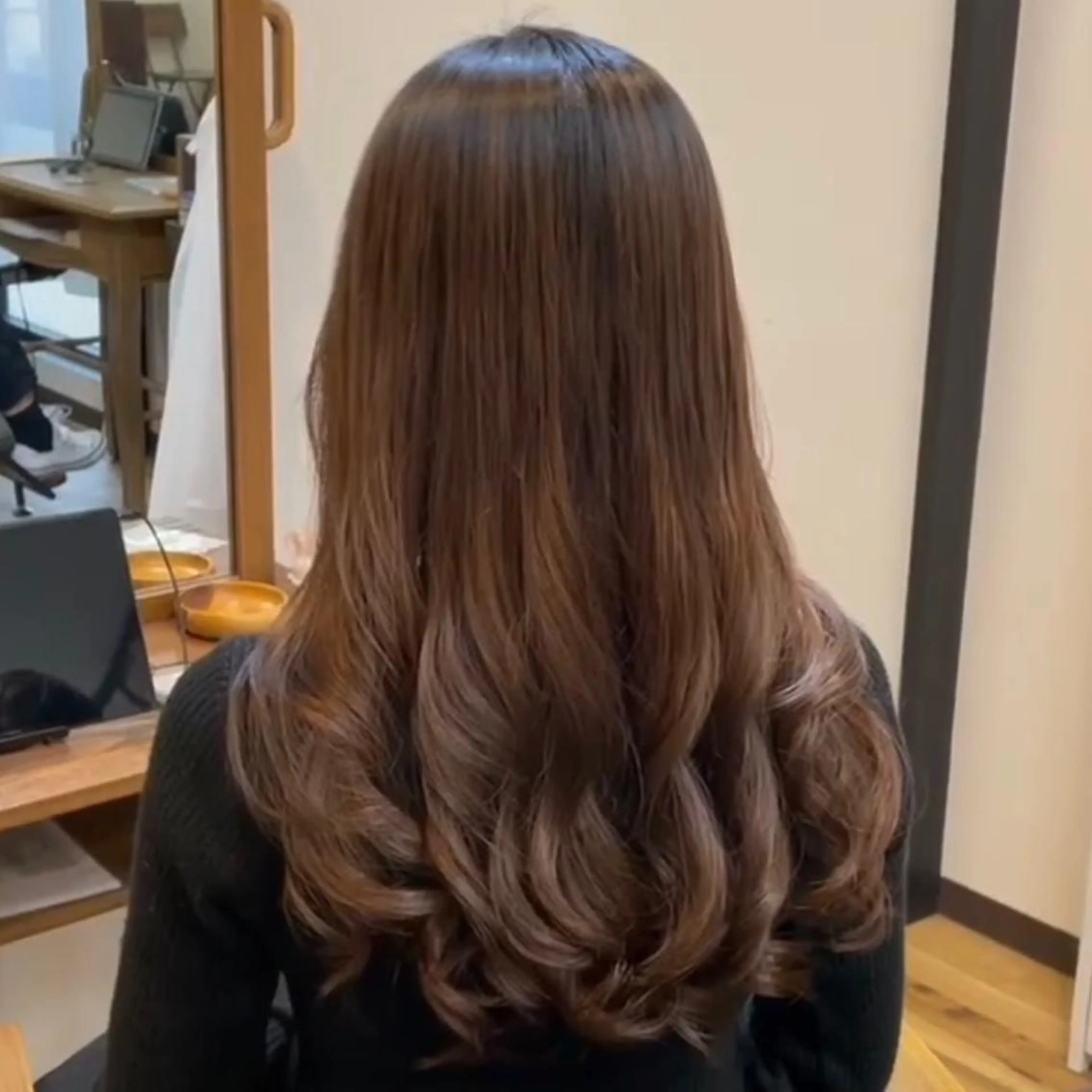 ロング 福岡口コミNo1🎀 コテ巻き風パーマ専門のヘアスタイル