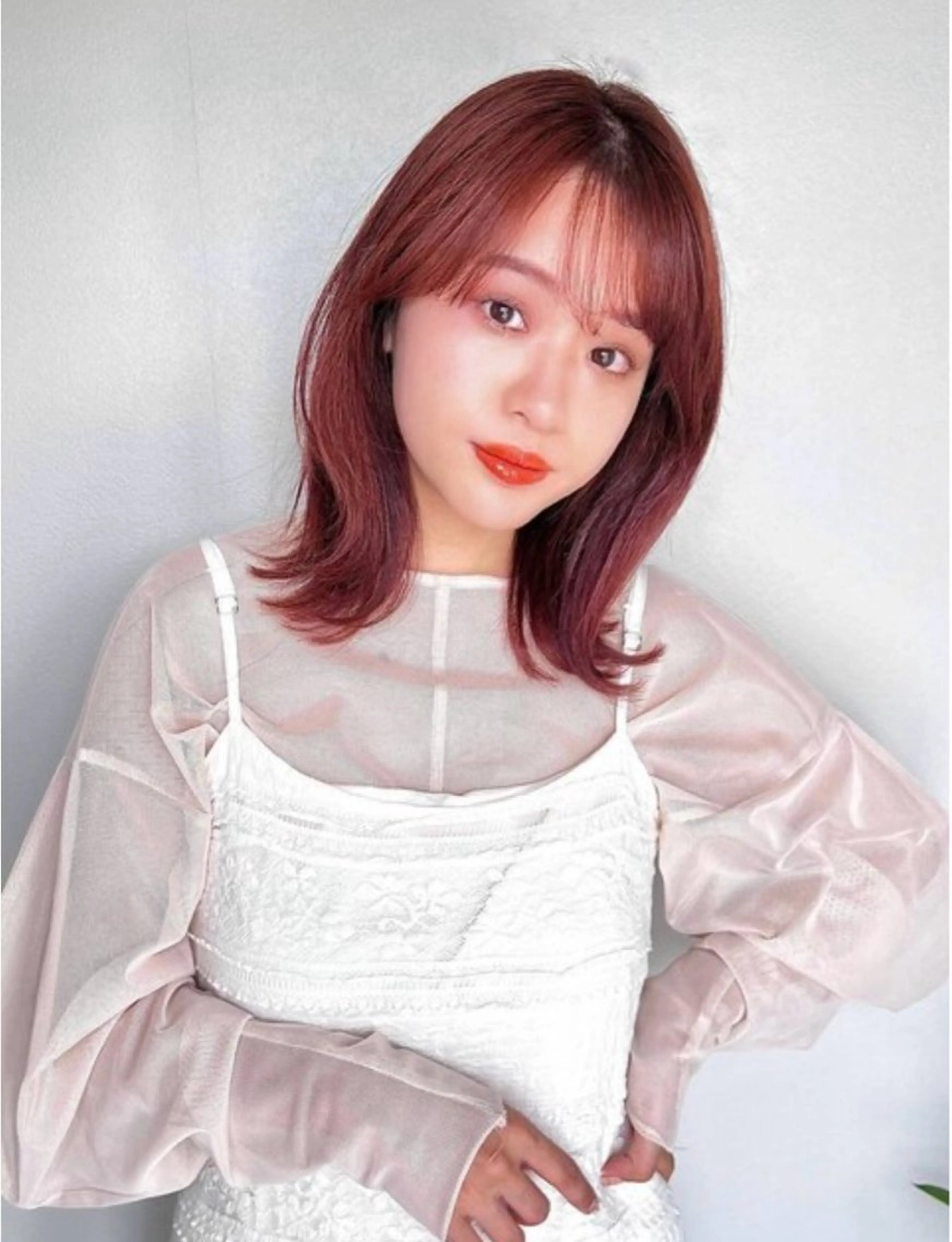 ミディアム カラー ヘアアレンジ ヘアカラー 小林 あすかのヘアスタイル