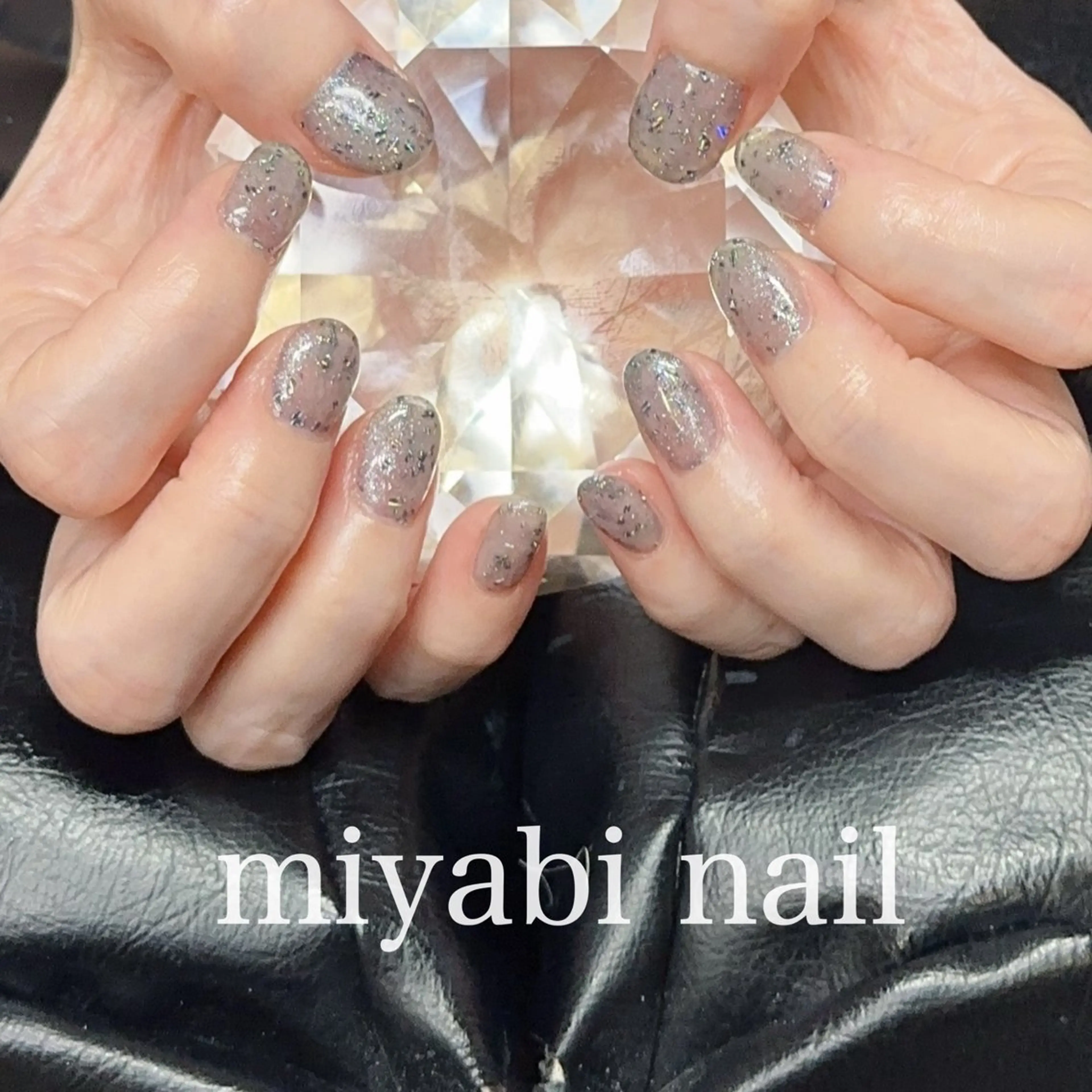 ネイル ジェルネイル キラキラネイル 持ち込み 夏ネイル ハンドネイル miyabi nail 桂川駅近くのネイルデザイン