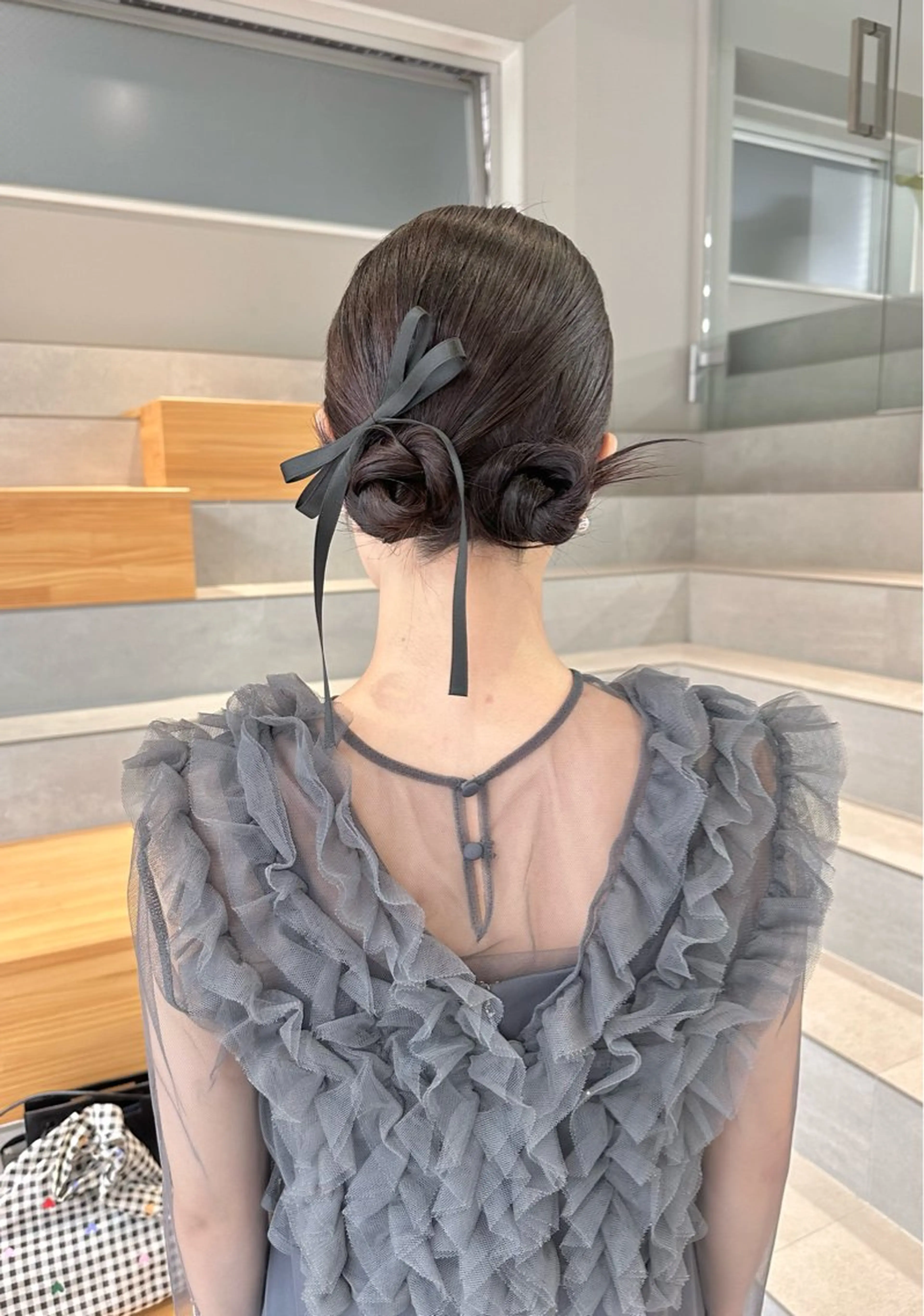 セミロング ヘアアレンジ 染谷 遥花のヘアスタイル