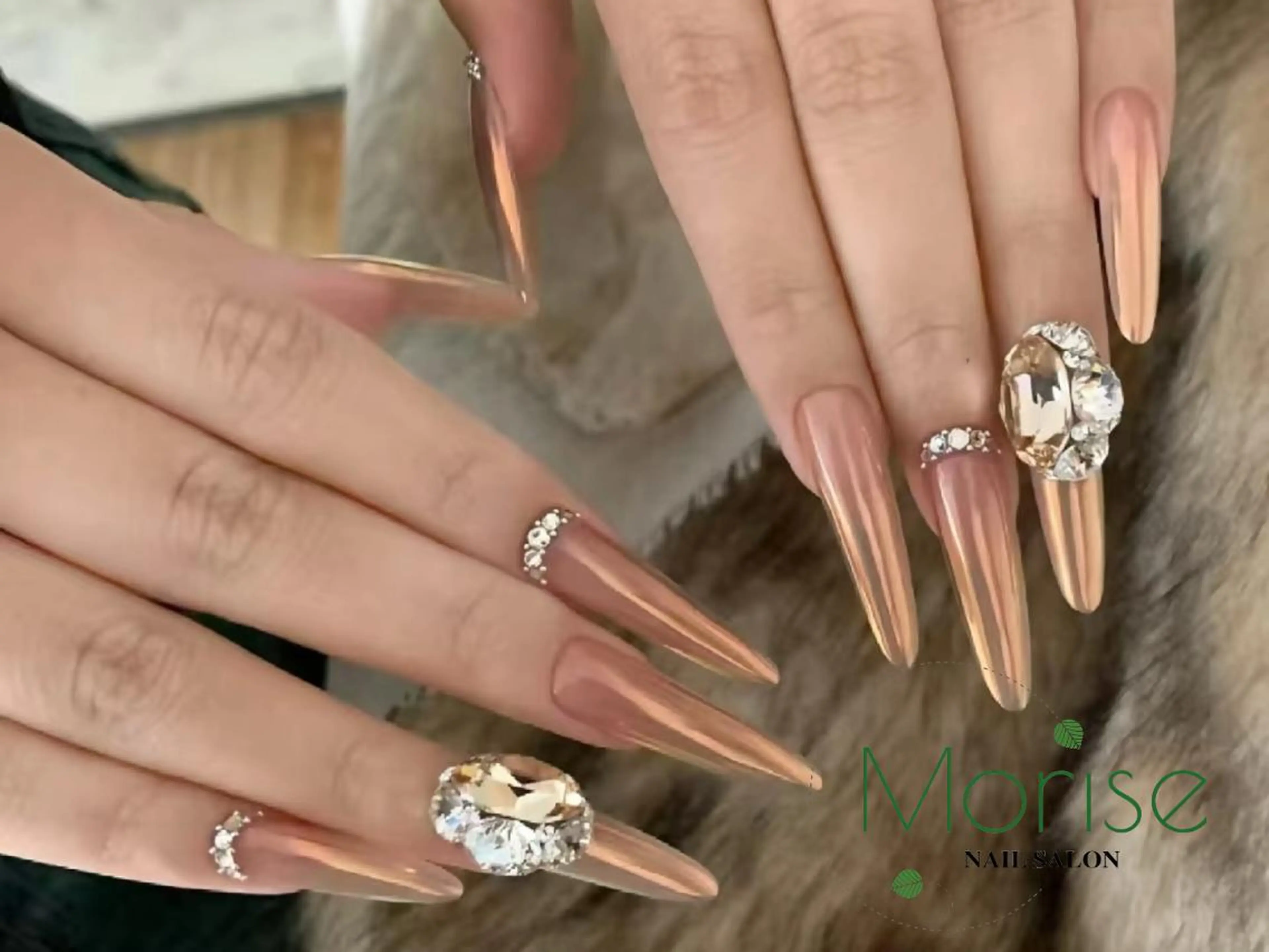 ネイル 長さ出し フレンチネイル ジェルネイル ガラスフレンチ 韓国ネイル MoriseNail Jr研修💜イシダのネイルデザイン