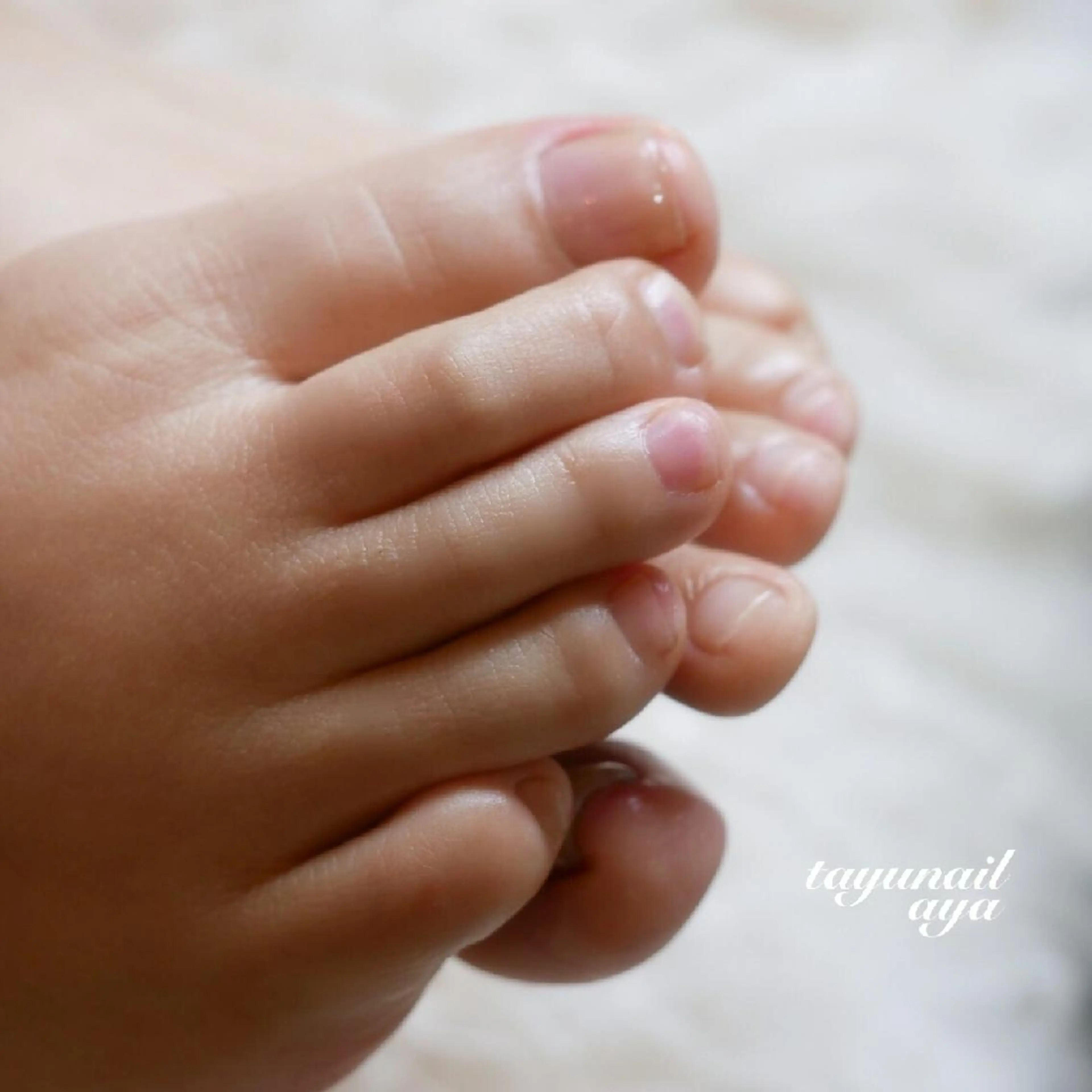 ネイル ブルー フットネイル ジェルネイル パラジェル 冬ネイル ネイルサロン 【たゆnail】のネイルデザイン