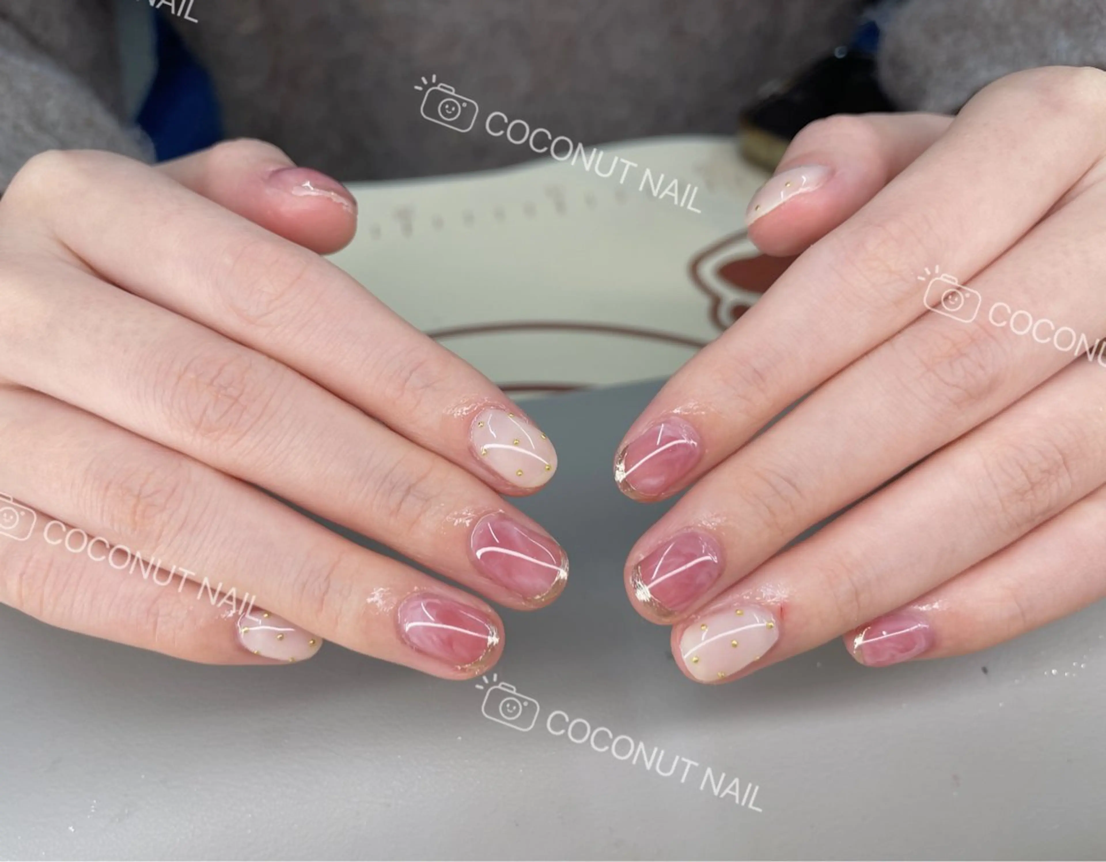ネイル ハンドネイル 神田 ココナッツのネイルデザイン
