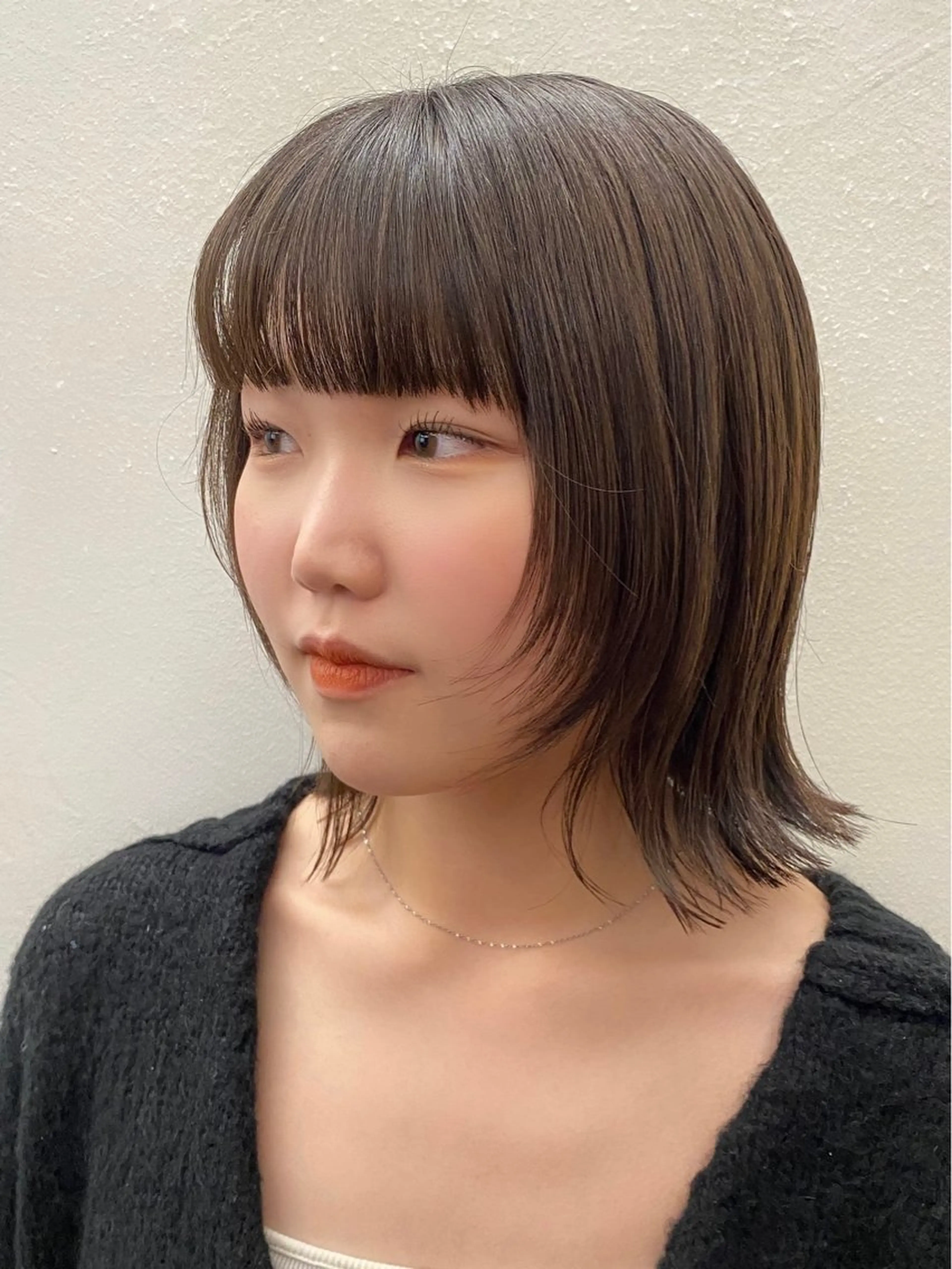 ミディアム カラー 似合わせレイヤー/ ニュアンスパーマ高倉のヘアスタイル