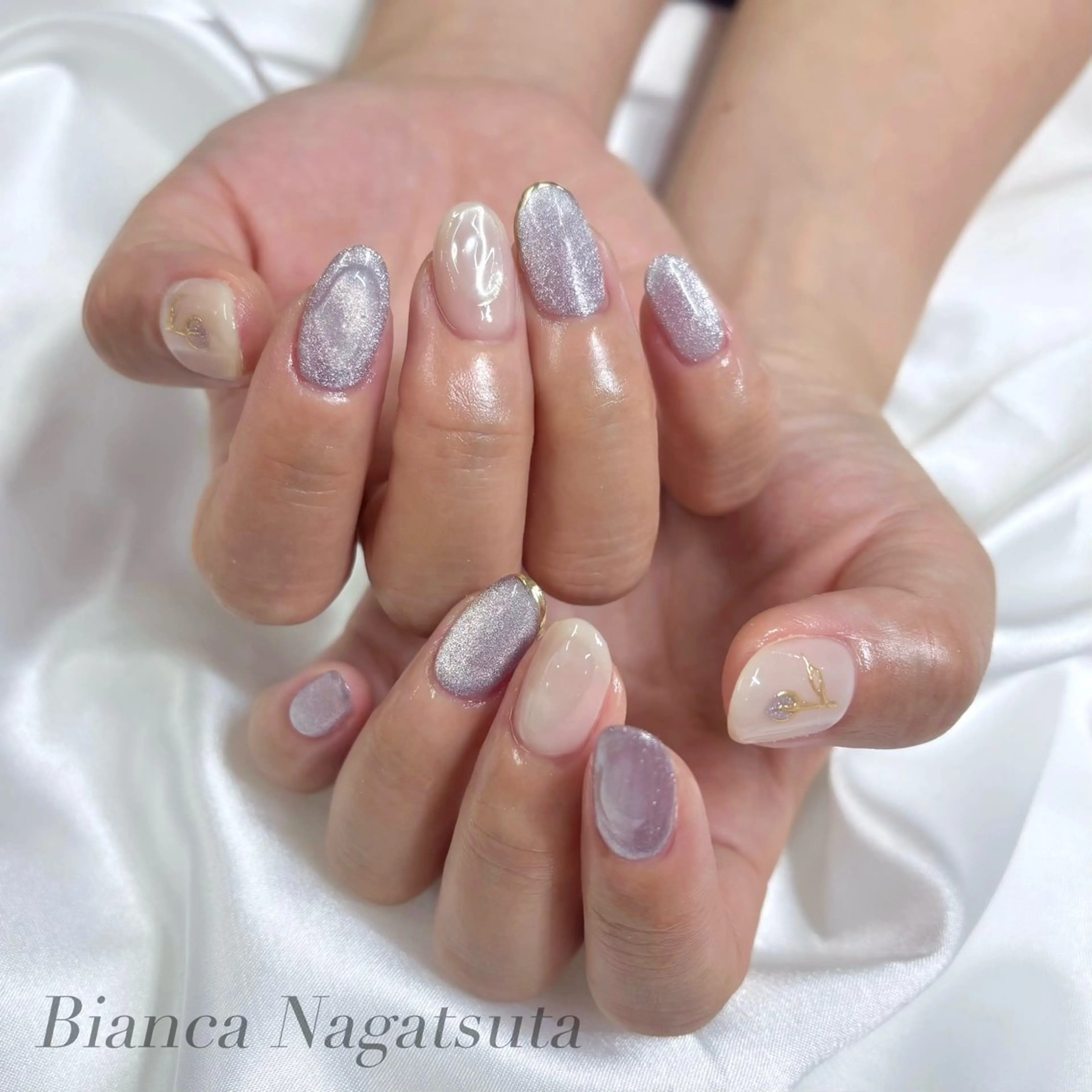 ネイル ハンドネイル Bianca長津田 Mukae⋆.✶🖤のネイルデザイン