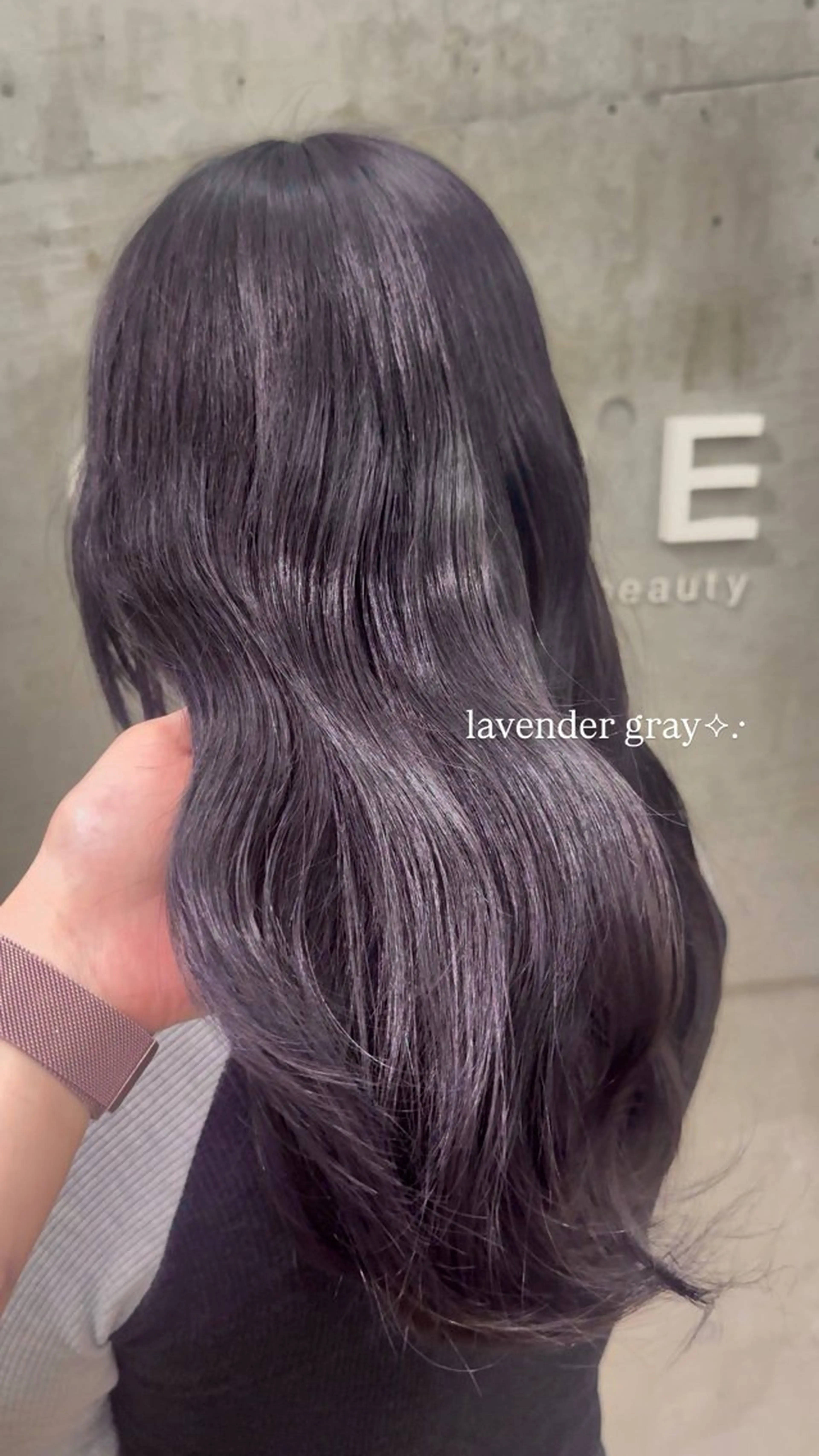 カラー ラベンダーカラー ラベンダーグレー ヘアカラー Riria/梅田 /ダブルカラーのヘアスタイル