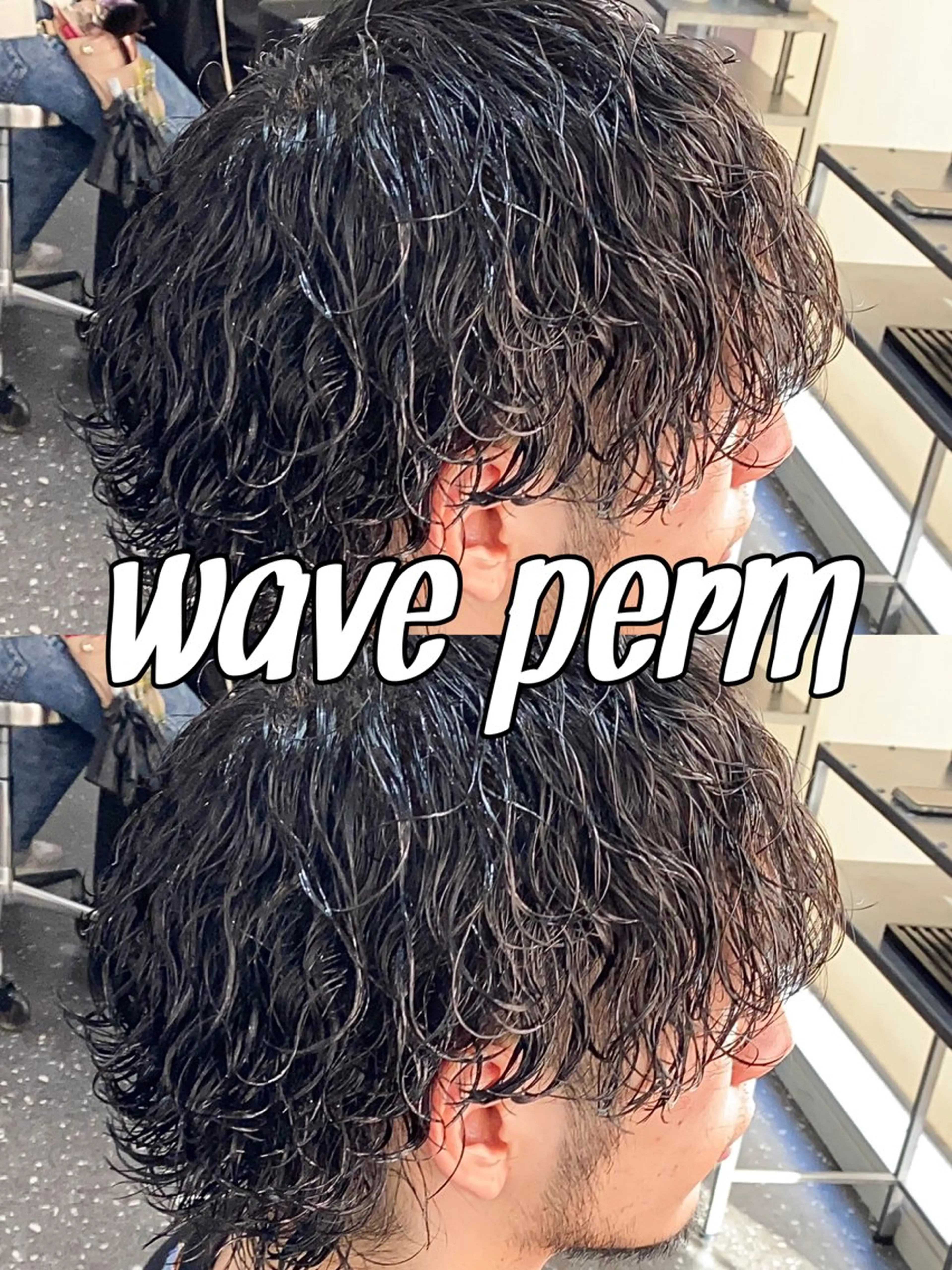 ミディアム パーマ メンズ パーマ/ダブルカラー ブリーチ⭐️海斗のヘアスタイル