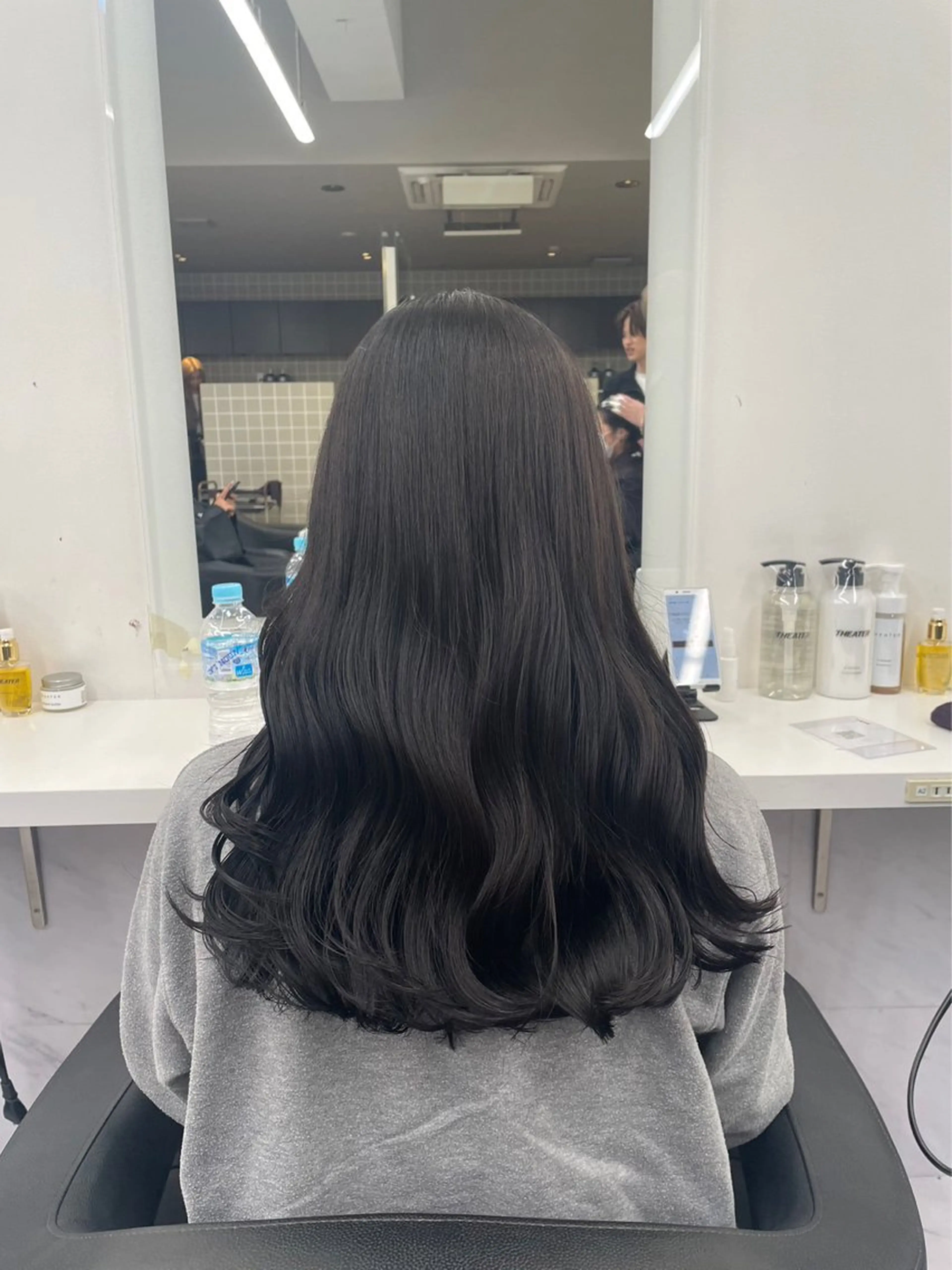 セミロング カラー パーマ ヘアアレンジ メンズ キッズ 韓国系🇰🇷🩶 艶暗髪/MEIのヘアスタイル