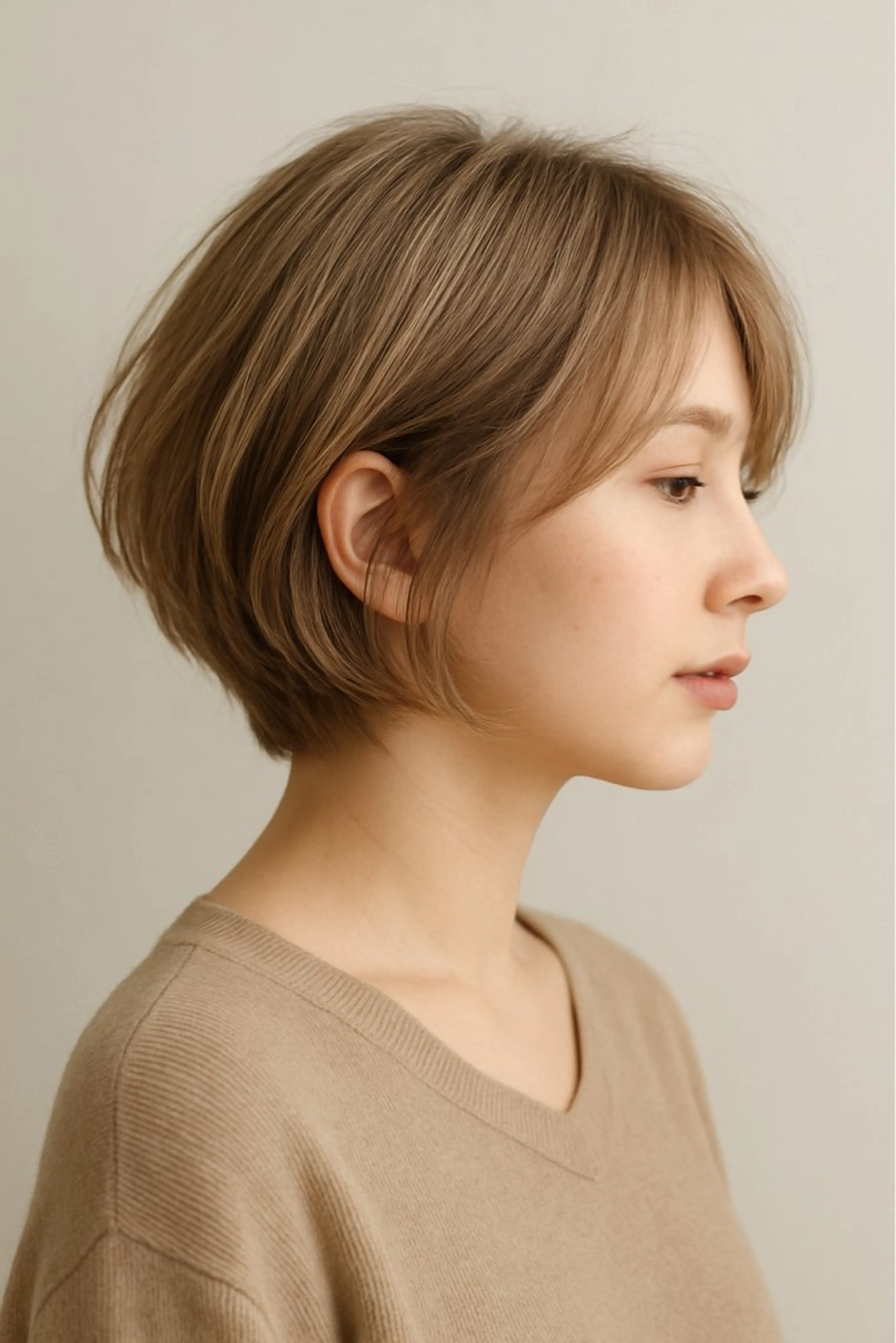 ショート ショートボブ 丸みショート ボブ くびれヘア 似合わせカット ドライ カット✂️髪質改善のヘアスタイル