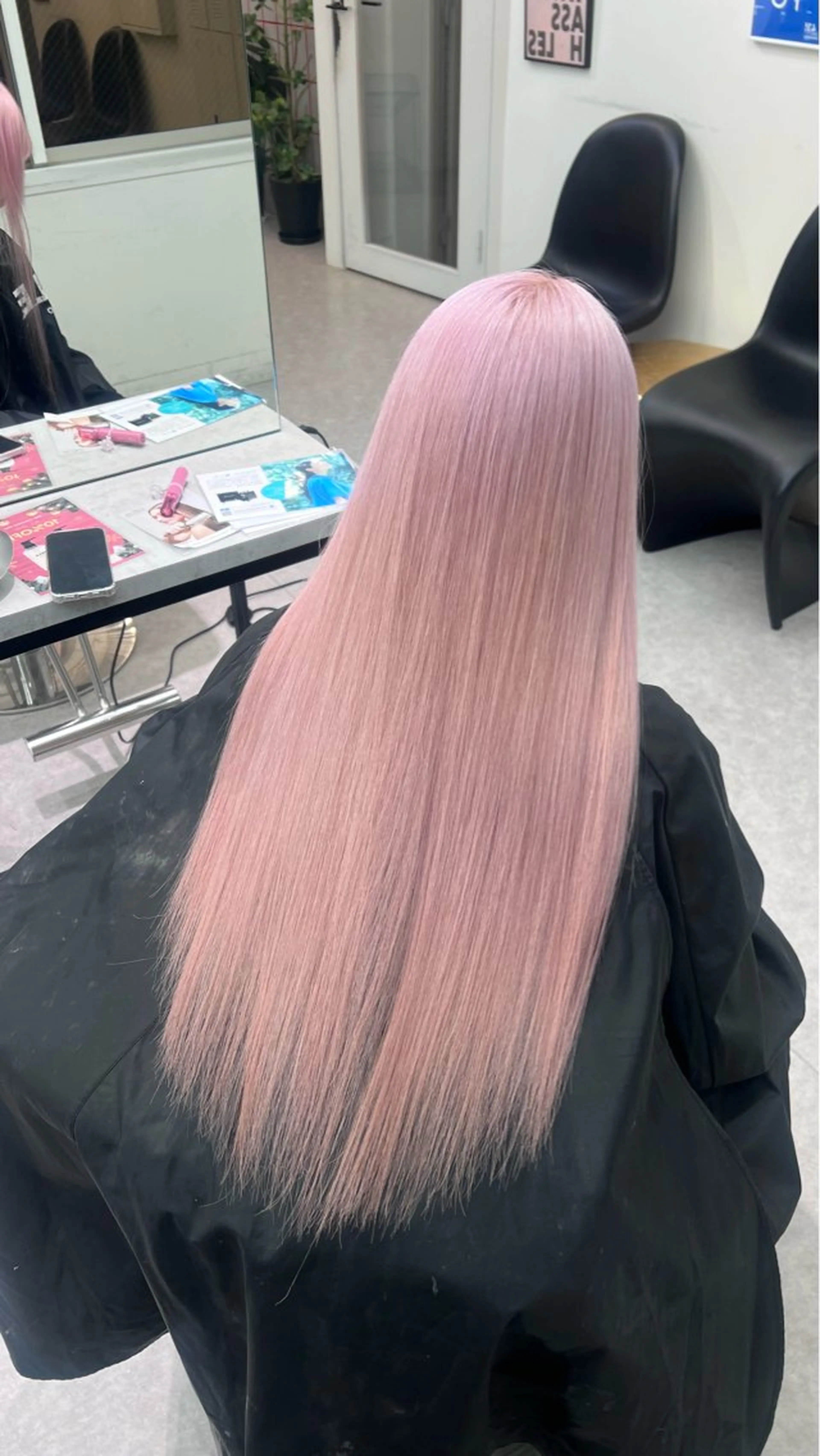 ロング カラー ブリーチ ケアブリーチ ハイトーンカラー ピンクカラー ホワイトピンク ヘアカラー 渋谷ハイトーン/ エクステ/さきののヘアスタイル