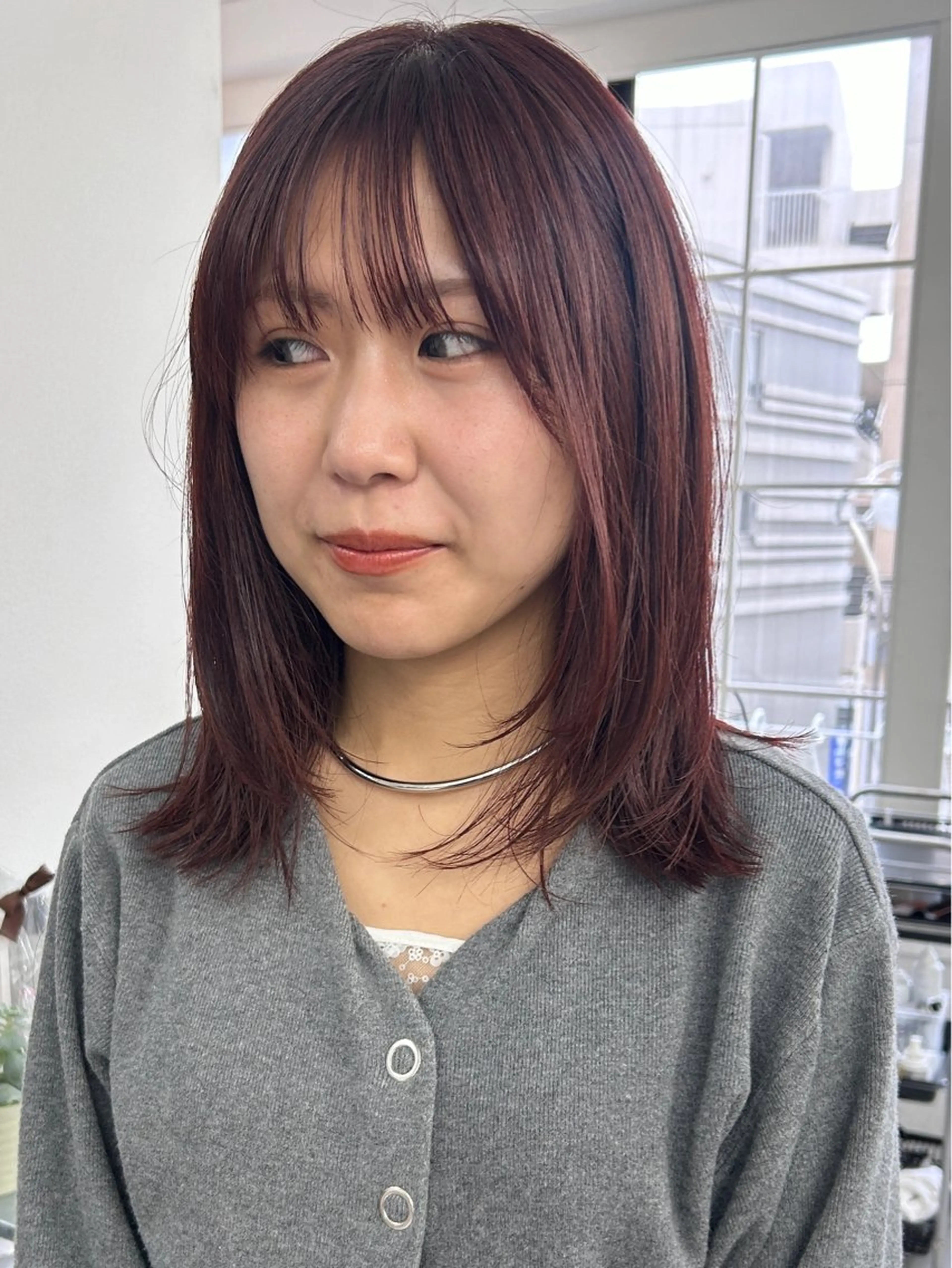 セミロング カラー カット ヘアカラー トリートメント レイヤーボブ/ 艶カラー/サナ🌼のヘアスタイル
