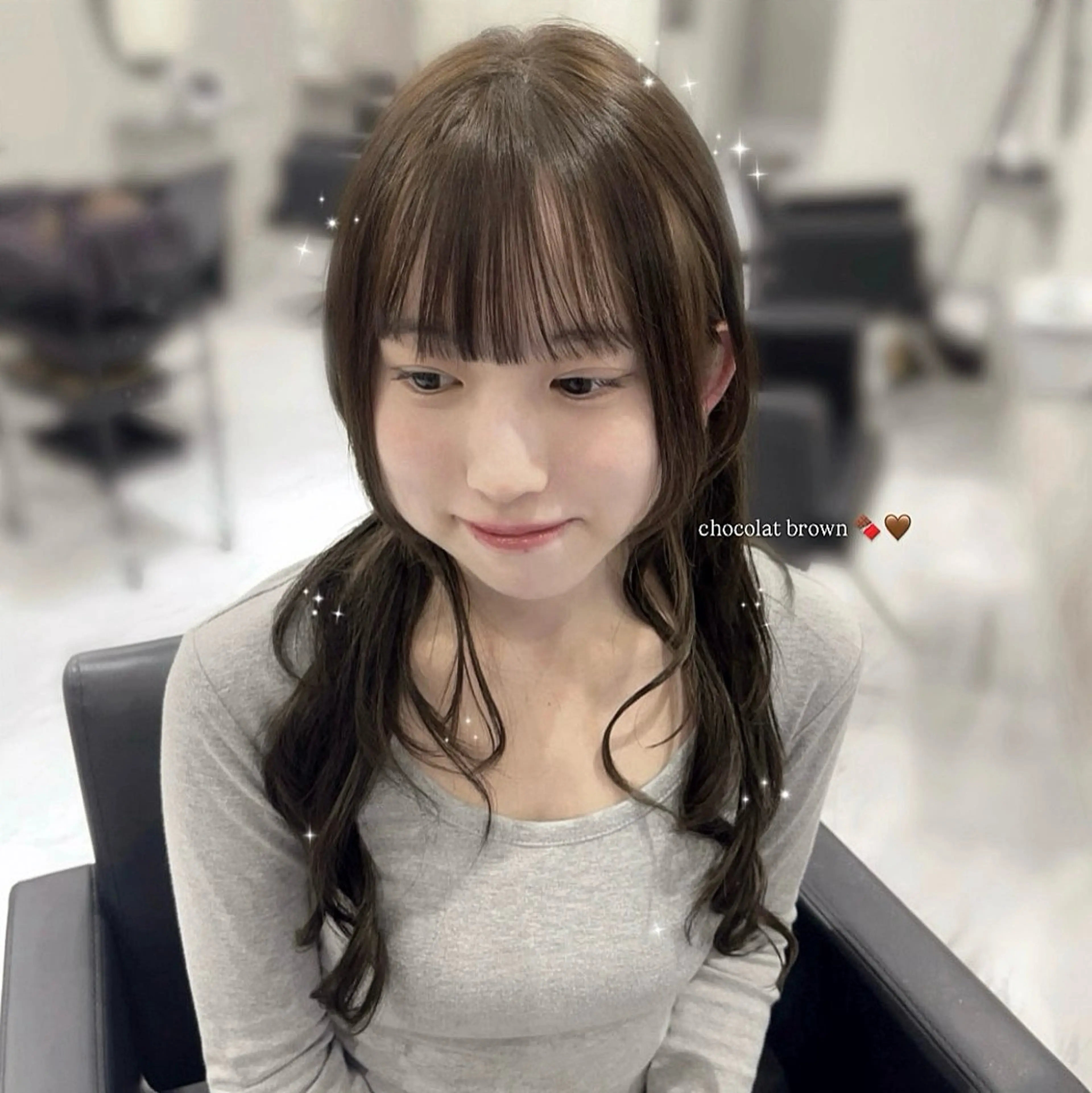 ロング カラー ヘアアレンジ ヘアカラー 透明感カラー🪼🩵 𝐑𝐢𝐧のヘアスタイル