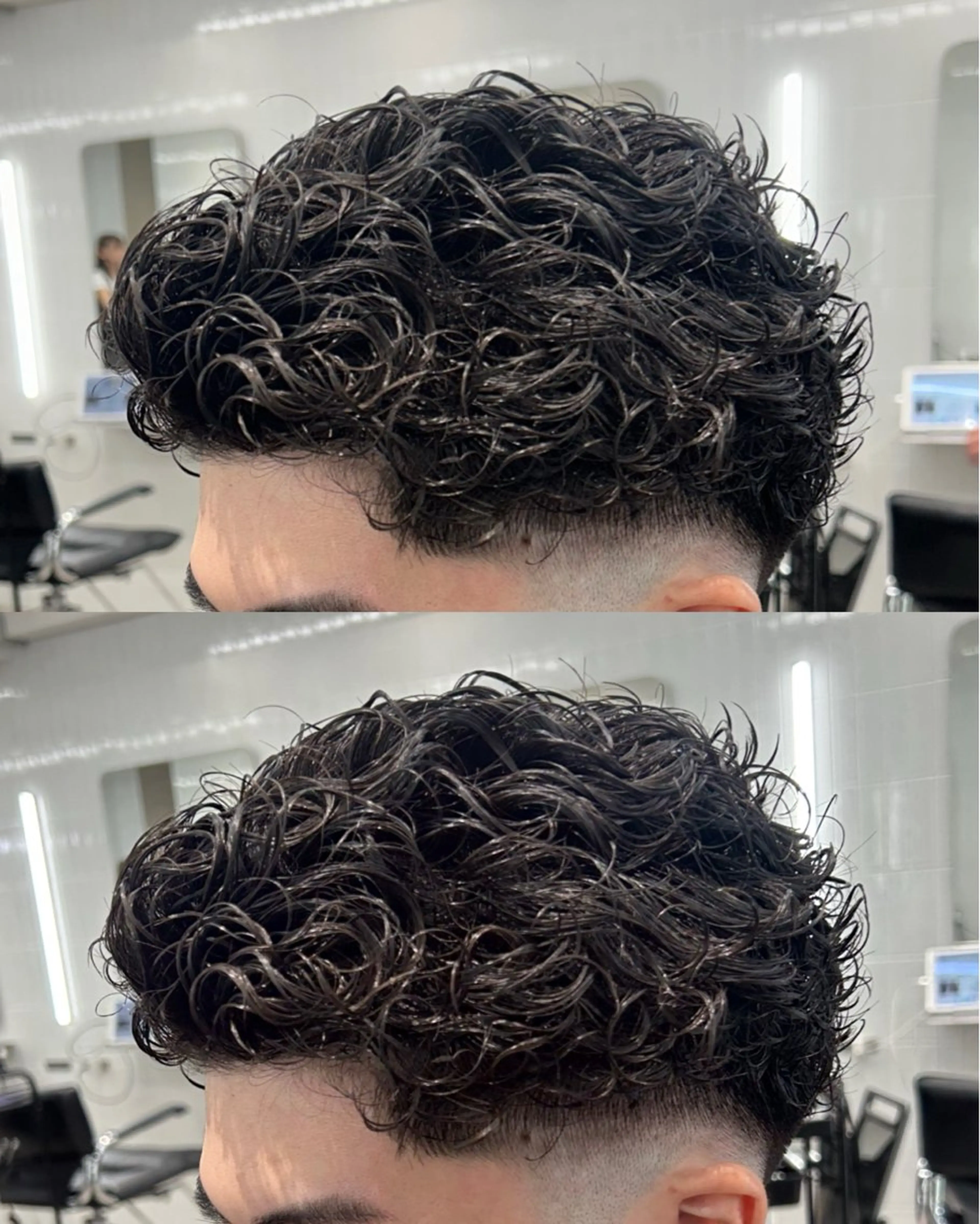 パーマ メンズ メンズパーマ カット パーマ フェード・メッシュ ハイトーン/fumaのヘアスタイル