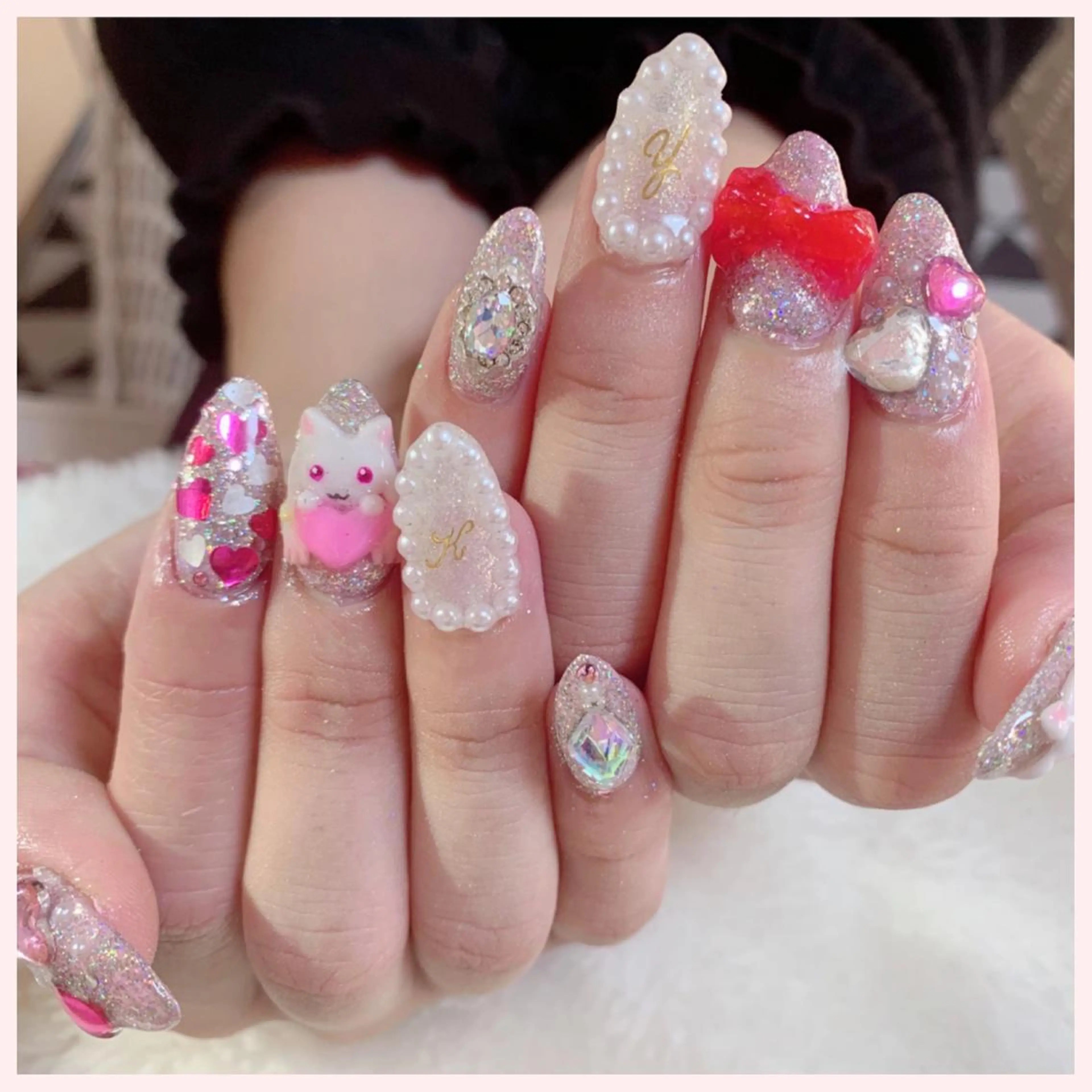 ネイル 長さ出し 持ち込み ハンドネイル Ogasawara Tokikaのネイルデザイン