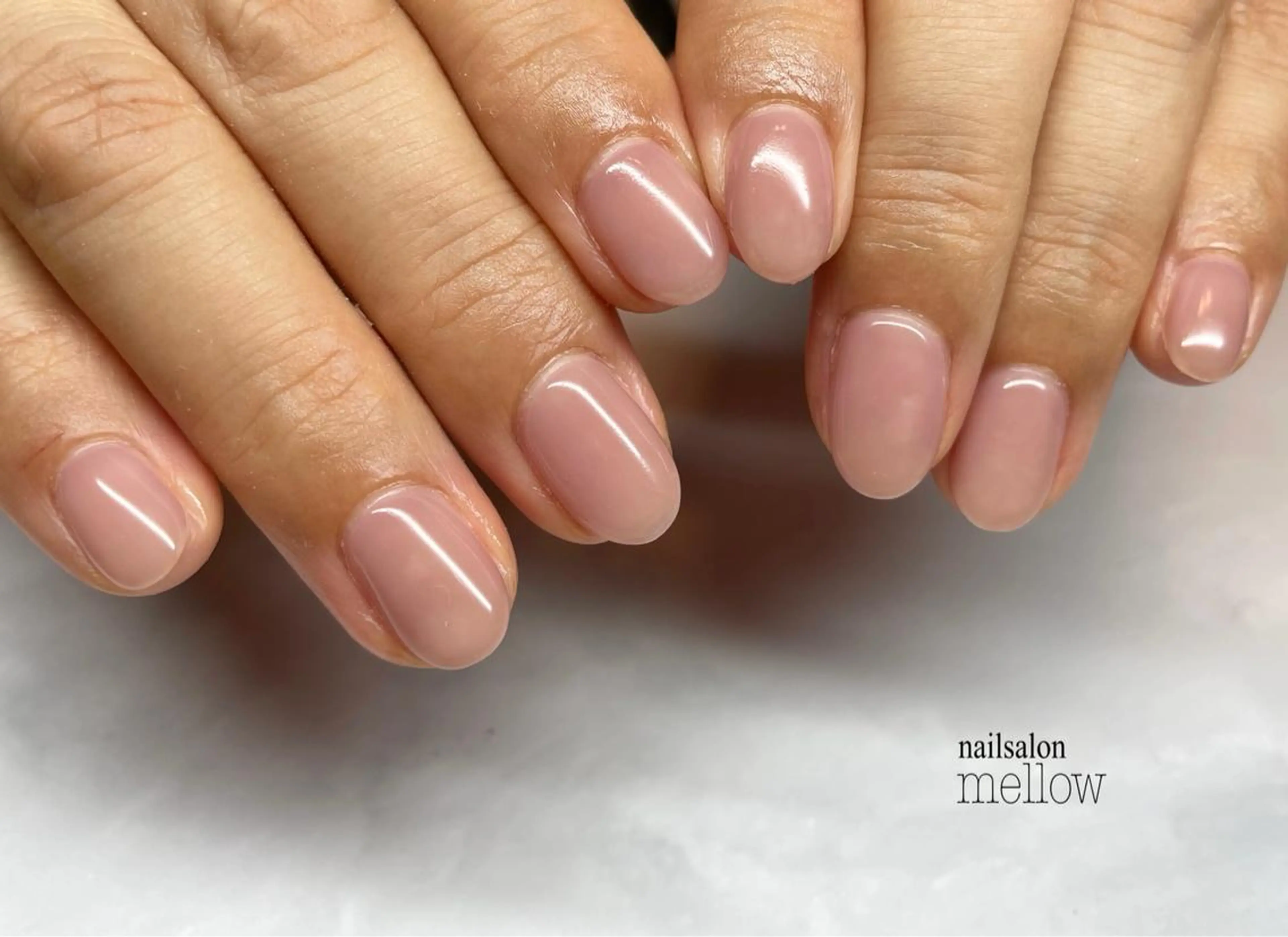 ネイル ブラウン ピンク 大山 浩美のネイルデザイン