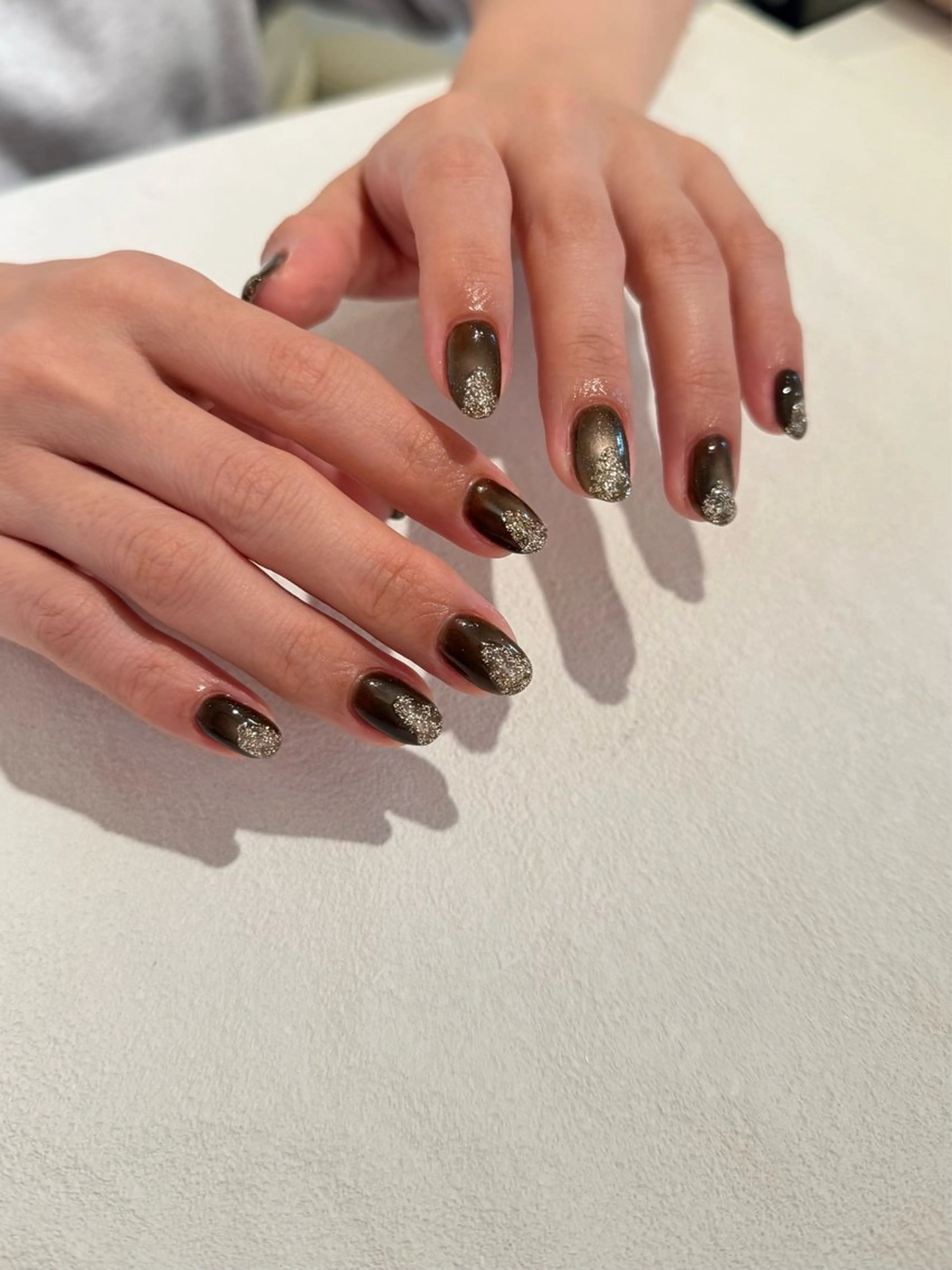 ネイル アートネイル オーロラネイル フラッシュネイル ジェルネイル キラキラネイル MARU NAIL manamiのネイルデザイン