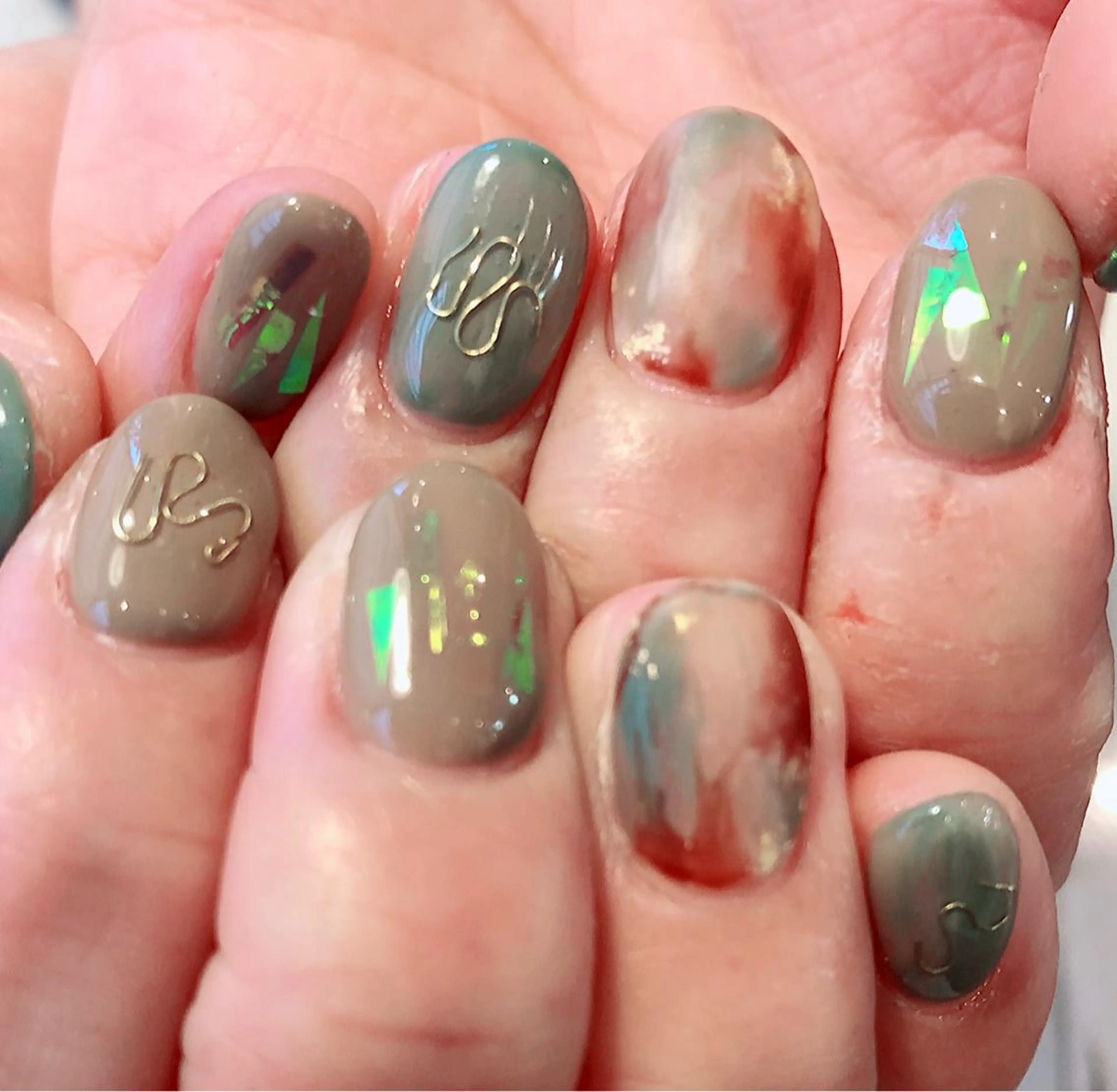 ネイル アートネイル シンプルネイル shelf ⭐︎のネイルデザイン