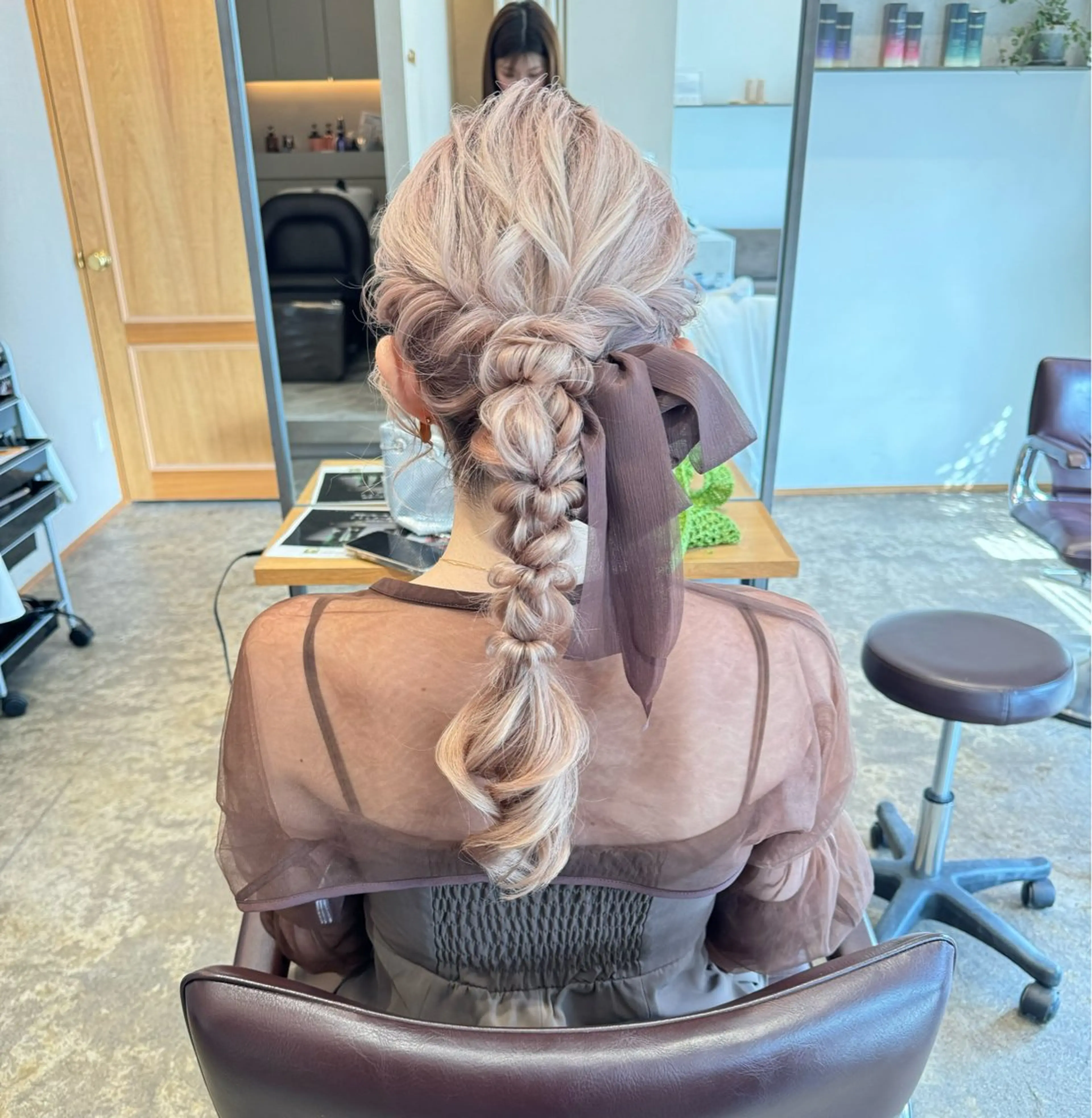 ロング カラー ヘアアレンジ ヘアセット RINA 🦋🫧のヘアスタイル