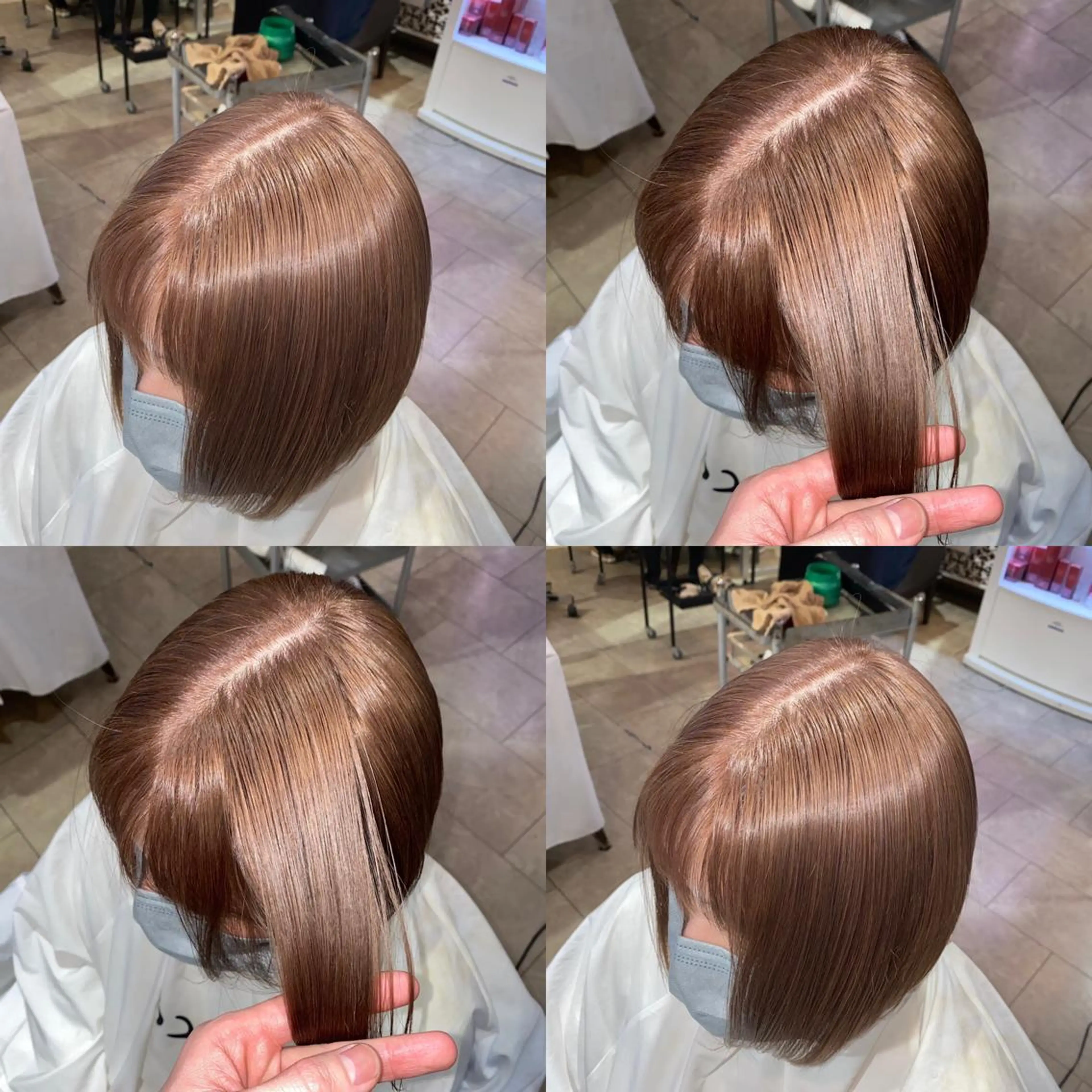 ショート カラー ヘアアレンジ ベージュカラー ミルクティーベージュ ショートヘア ヘアカラー トリートメント ekolu北梅田店所属・梅田中崎町髪質改善 /オキヒロト/エコルのヘアスタイル