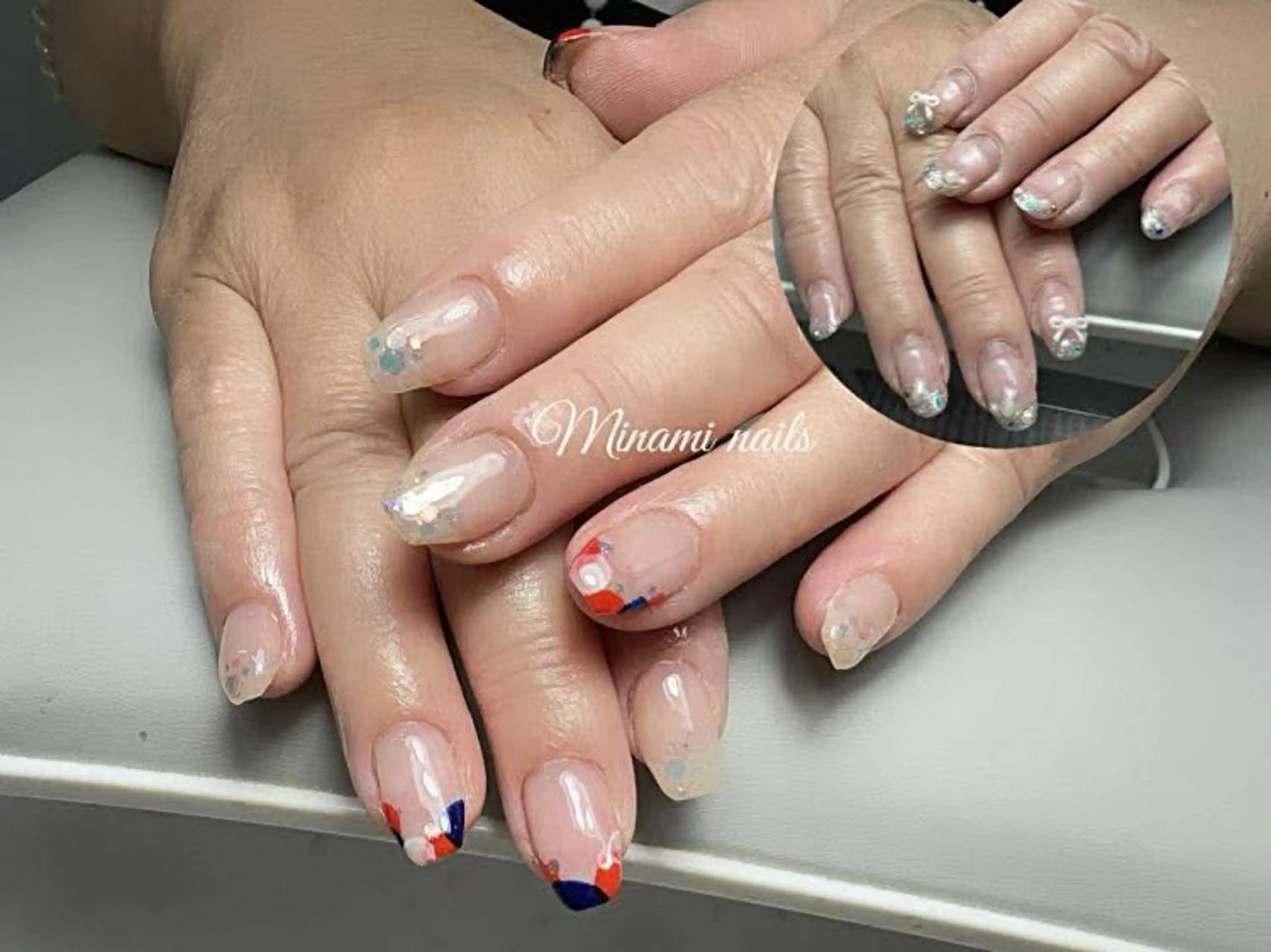 ネイル アートネイル オーロラネイル ガーリー キラキラネイル 韓国ネイル Minami Nailsのネイルデザイン