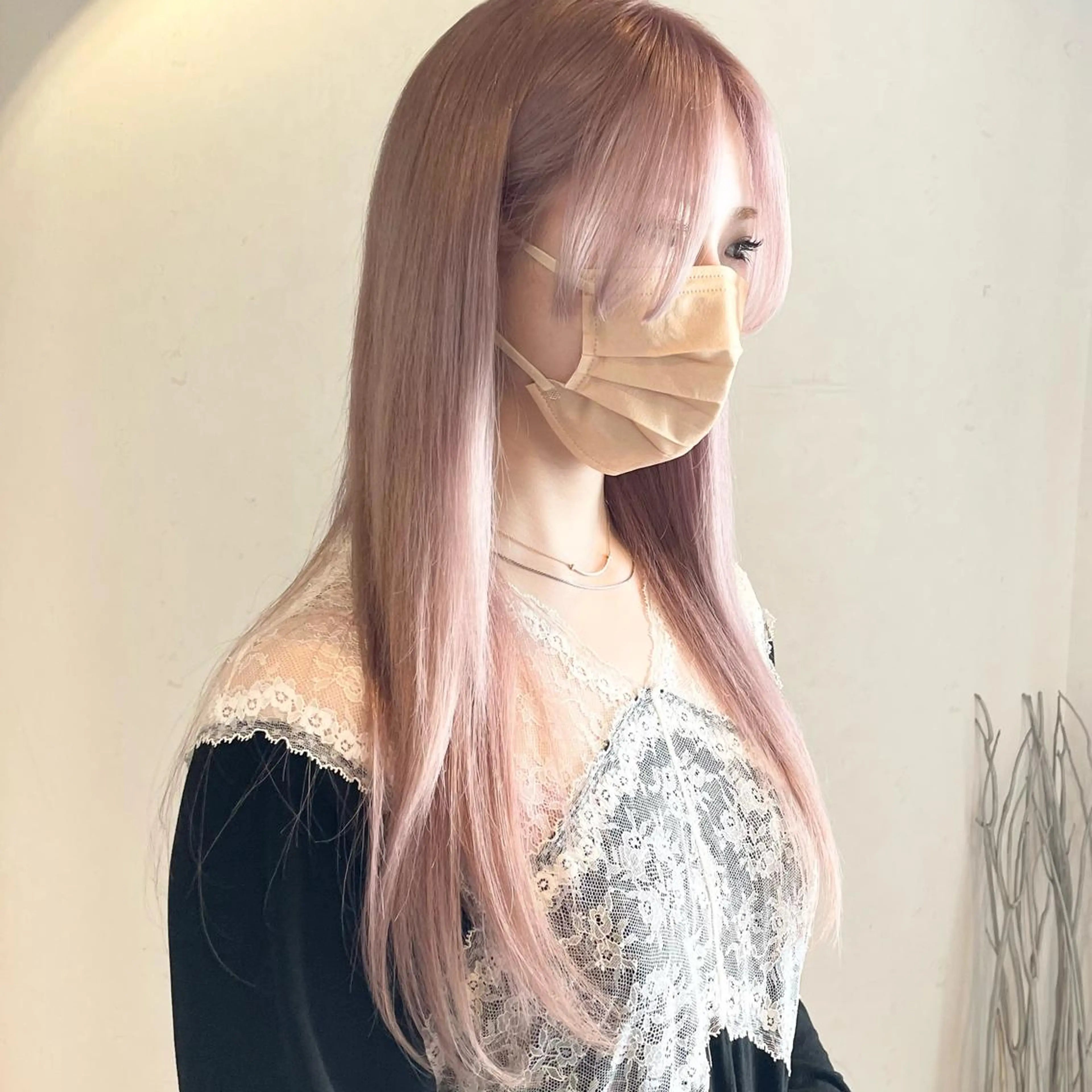 ロング カット ヘアカラー トリートメント kitin  吉祥寺 山岸花のヘアスタイル