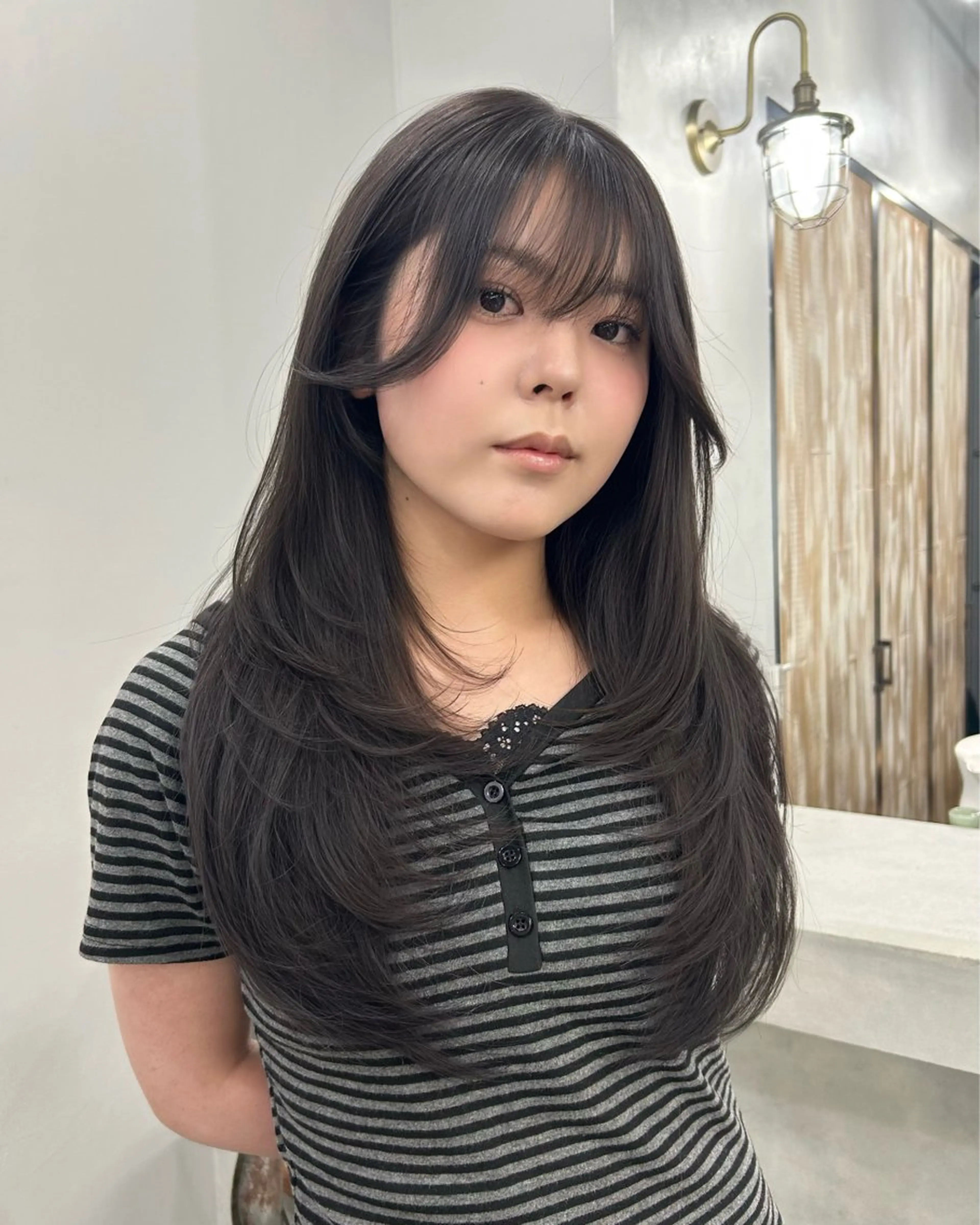 ロング レイヤーカット／韓国 🤎きのした いちかのヘアスタイル