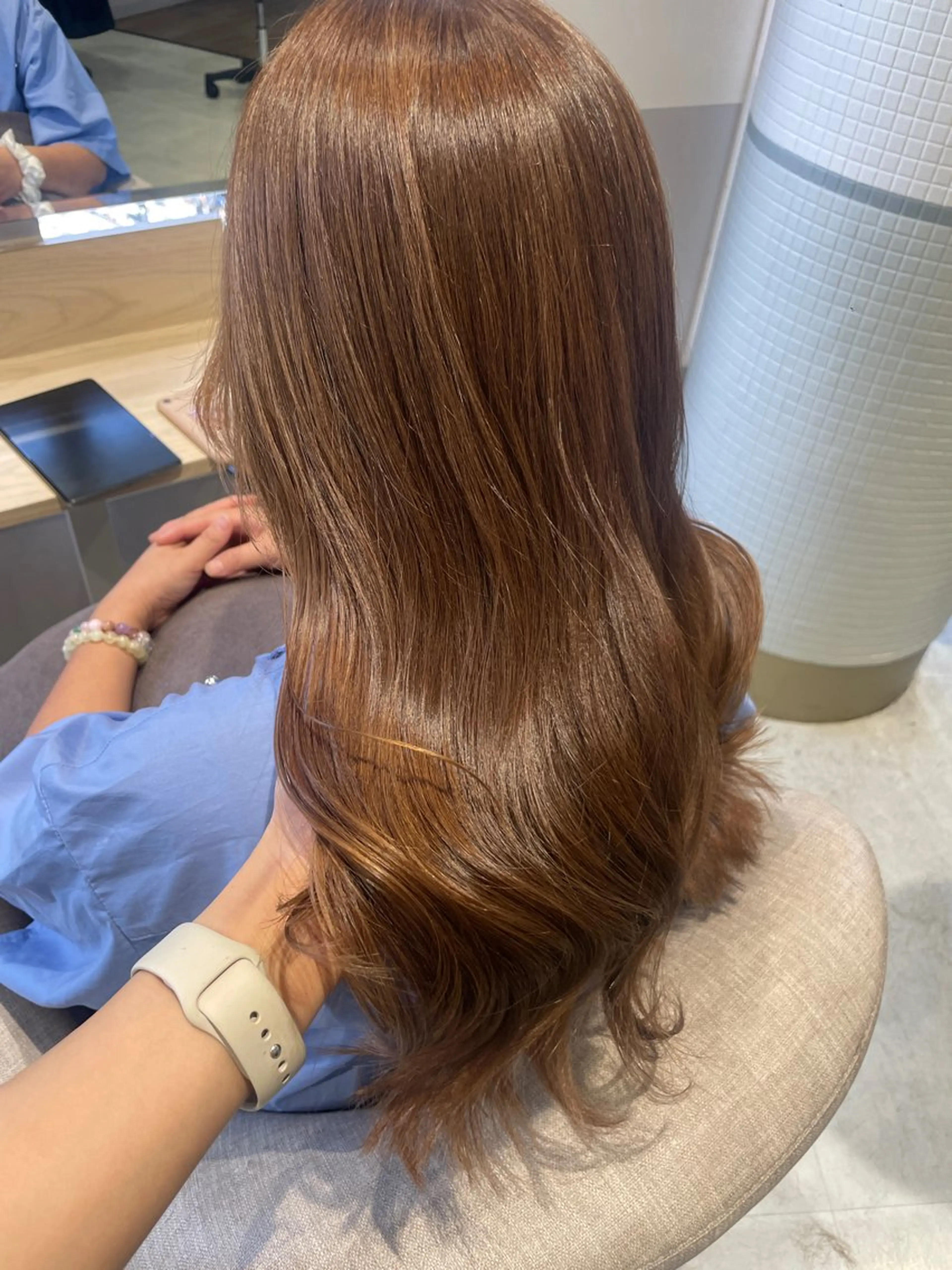 ロング カラー 韓国風ヘア レイヤーカット カット ヘアカラー トリートメント HARUKA韓国ヘア /Luana梅田のヘアスタイル