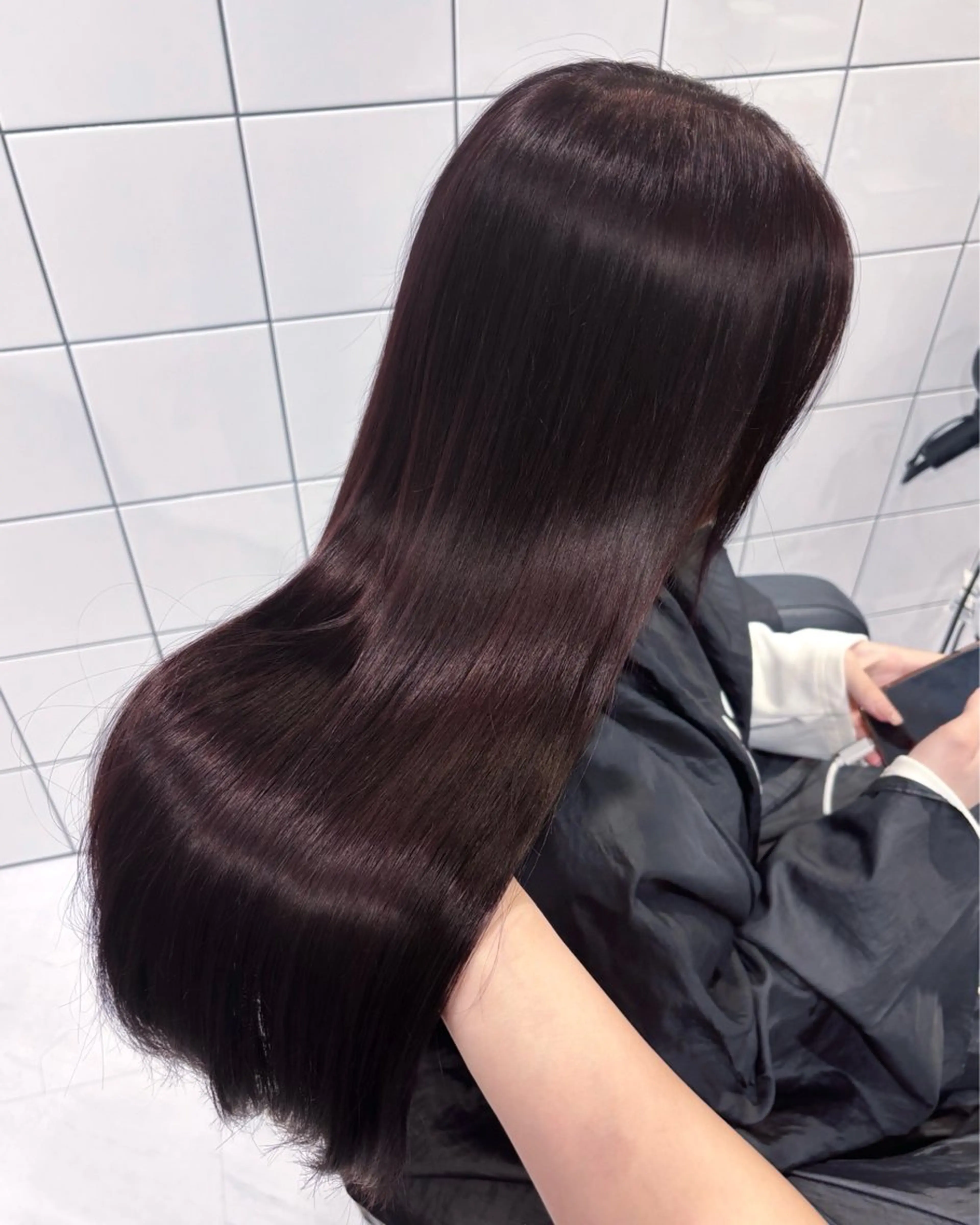 ロング カラー ヘアカラー トリートメント ヘッドスパ ヘアセット 表参道♡暗髪♡ 艶カラー♡アユミのヘアスタイル
