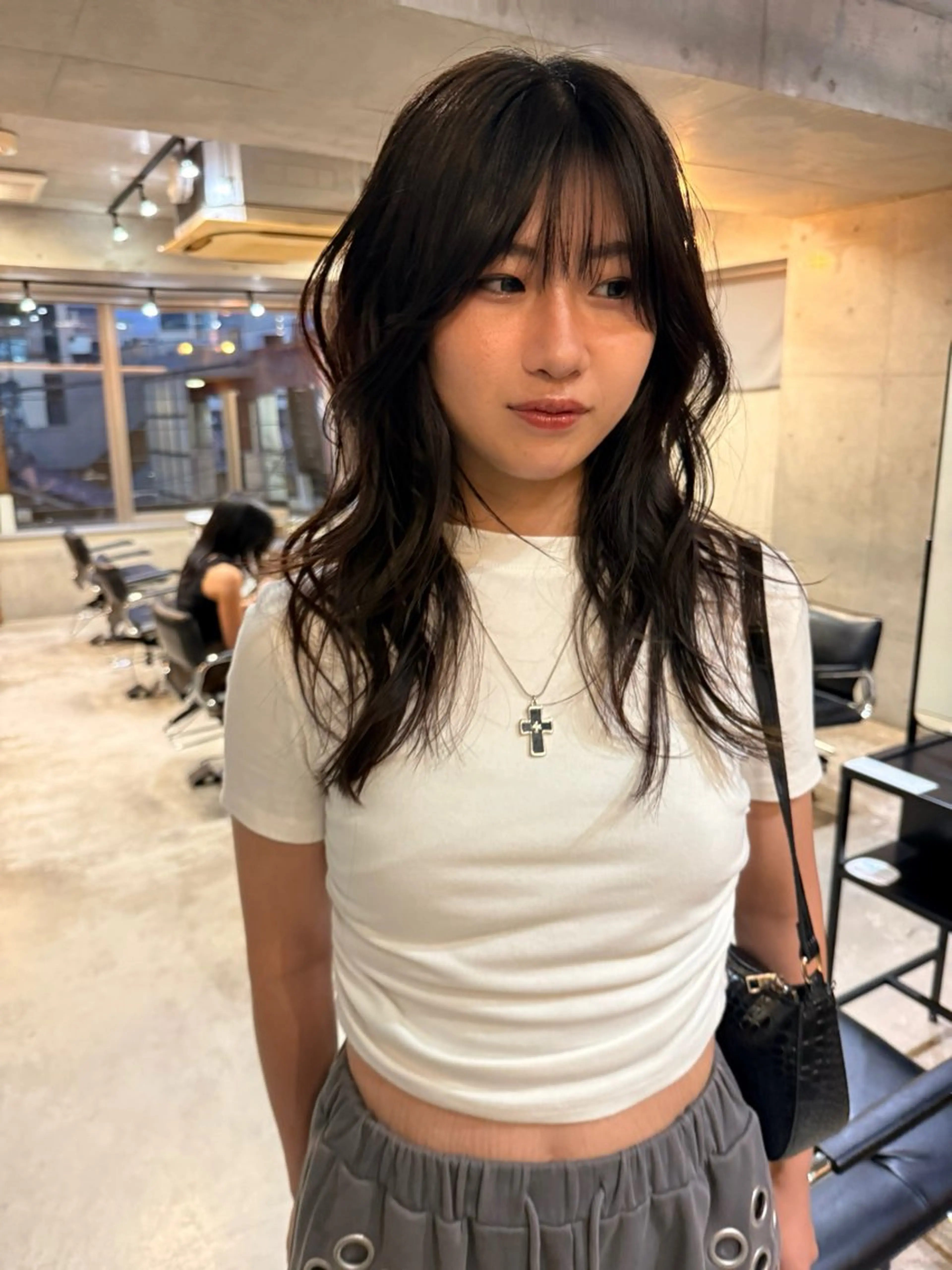 セミロング レイヤーカット カット レイヤーカット\ウル フ　chinatsuのヘアスタイル