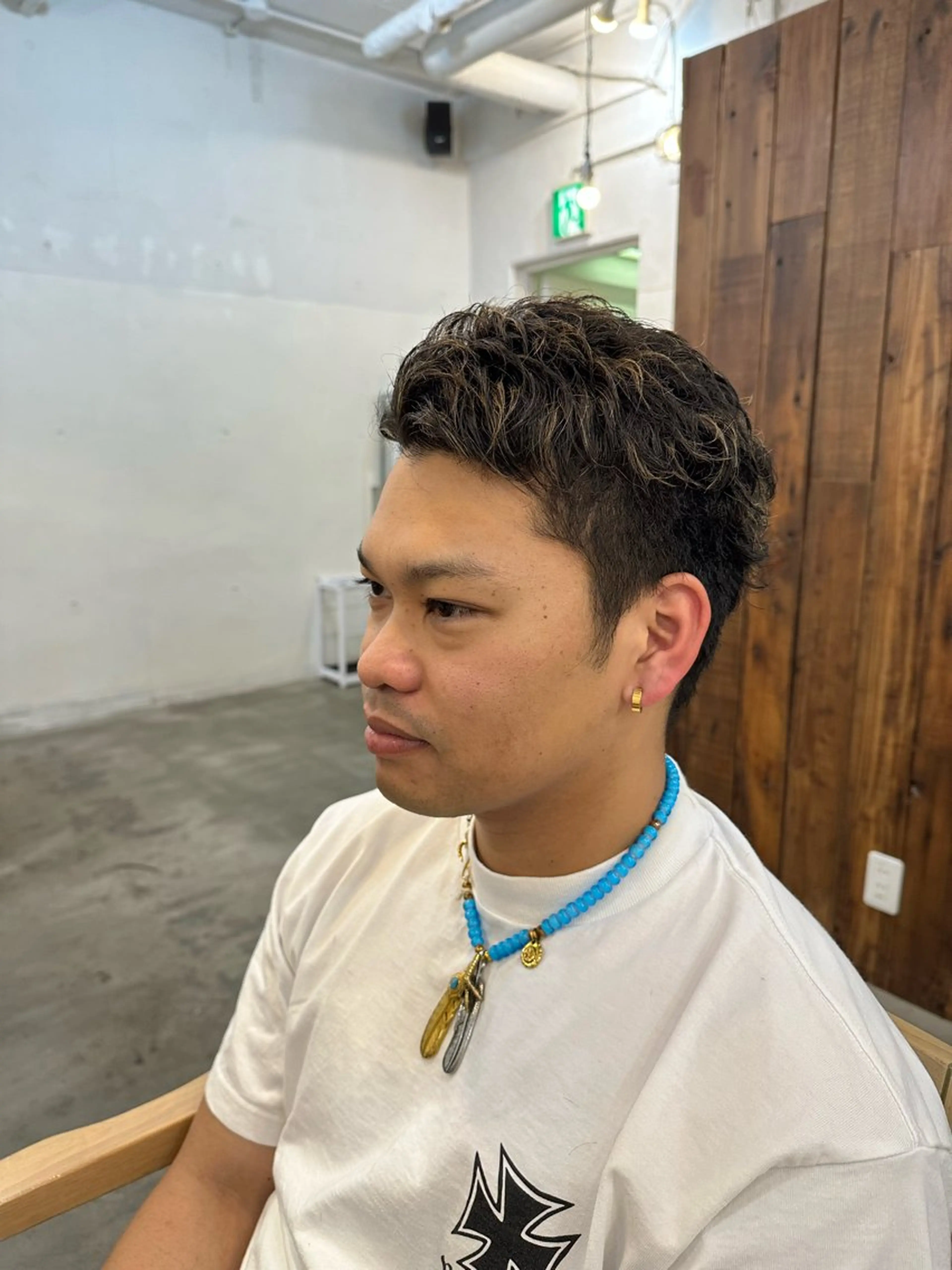 ショート カラー パーマ メンズ 横浜/メンズ特化/ Farbe/田中颯斗のヘアスタイル