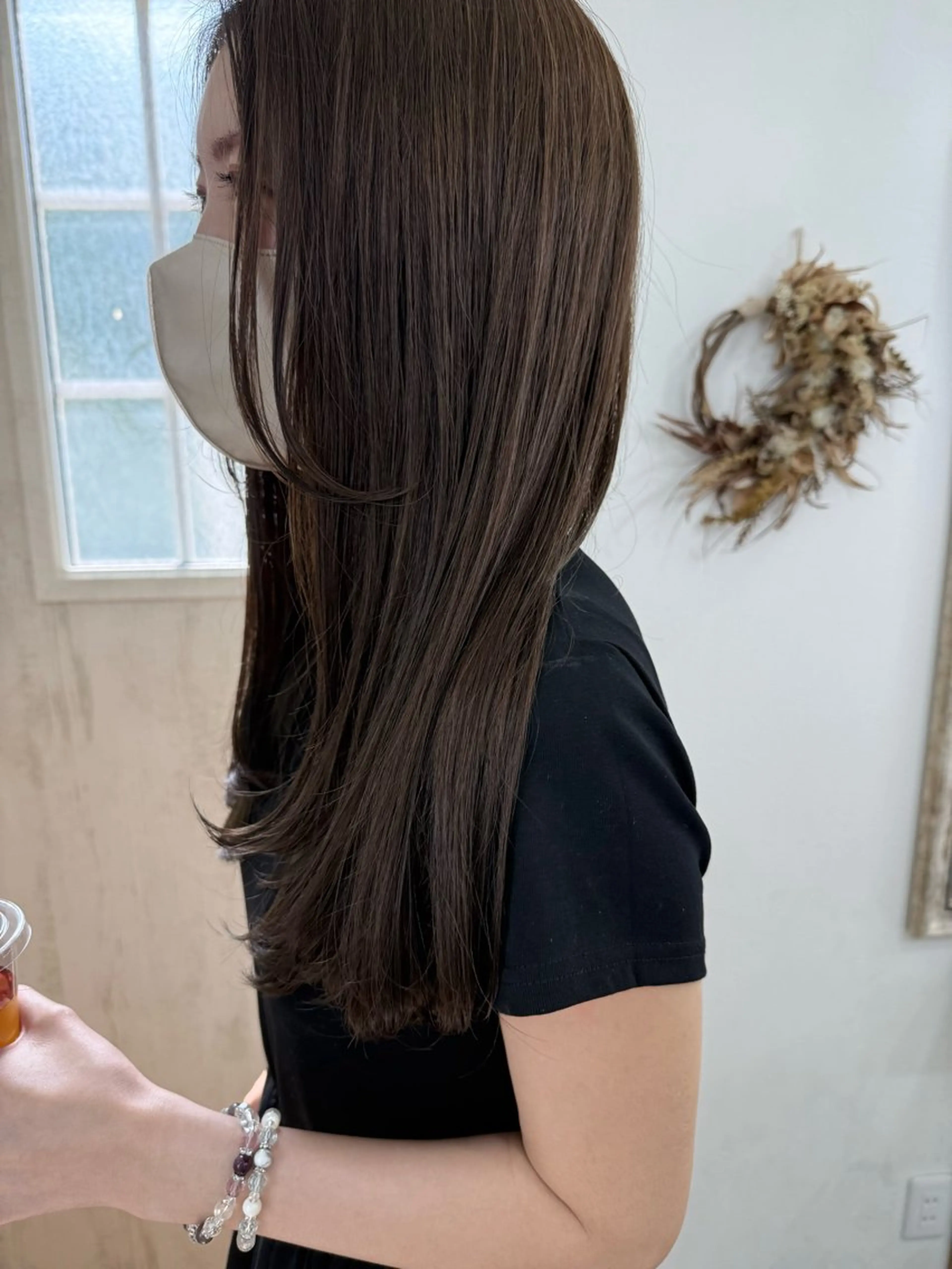 セミロング ヘアカラー トリートメント キノシタ マユのヘアスタイル