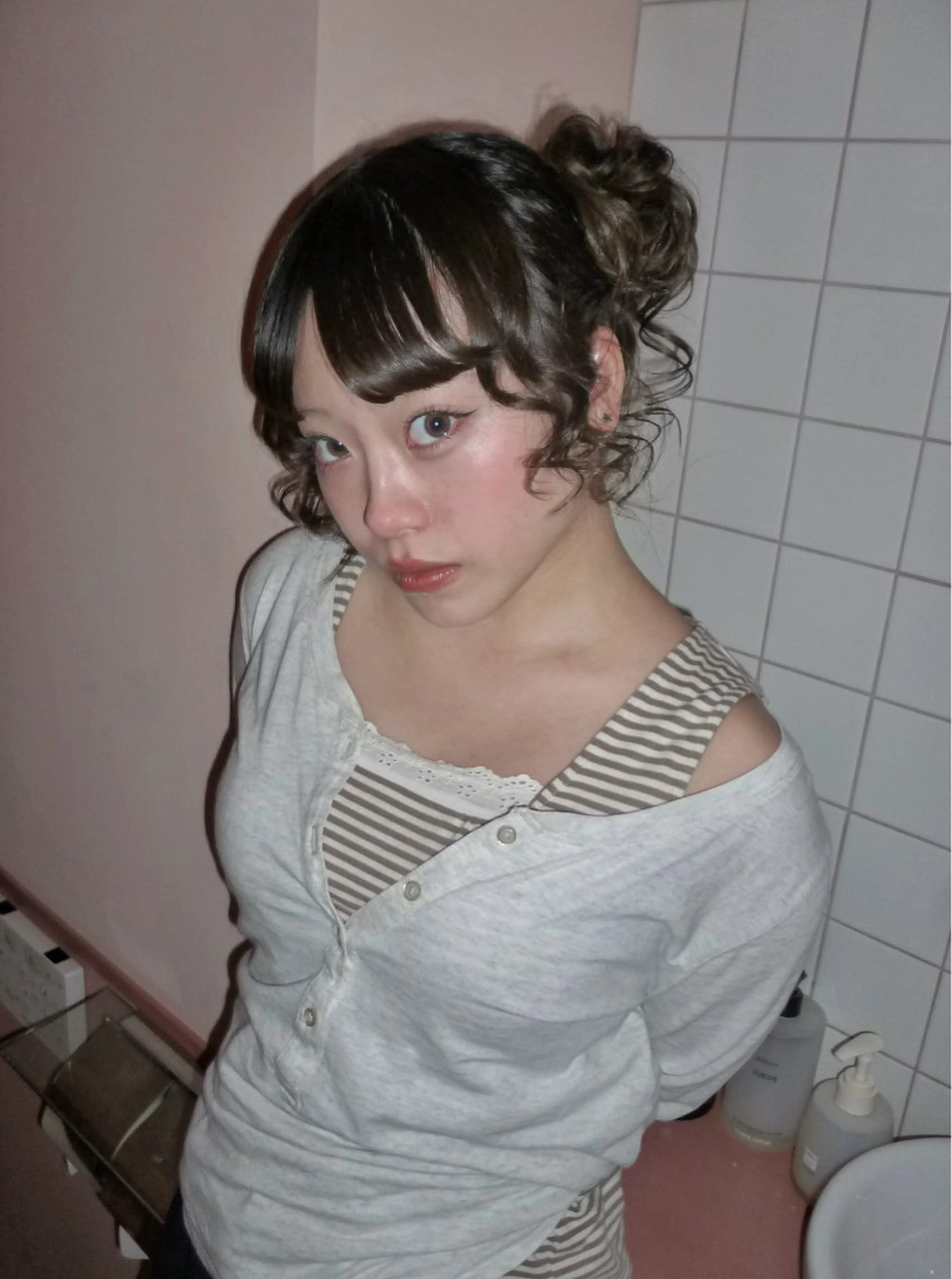 ミディアム ヘアカラー mite ゆいのヘアスタイル