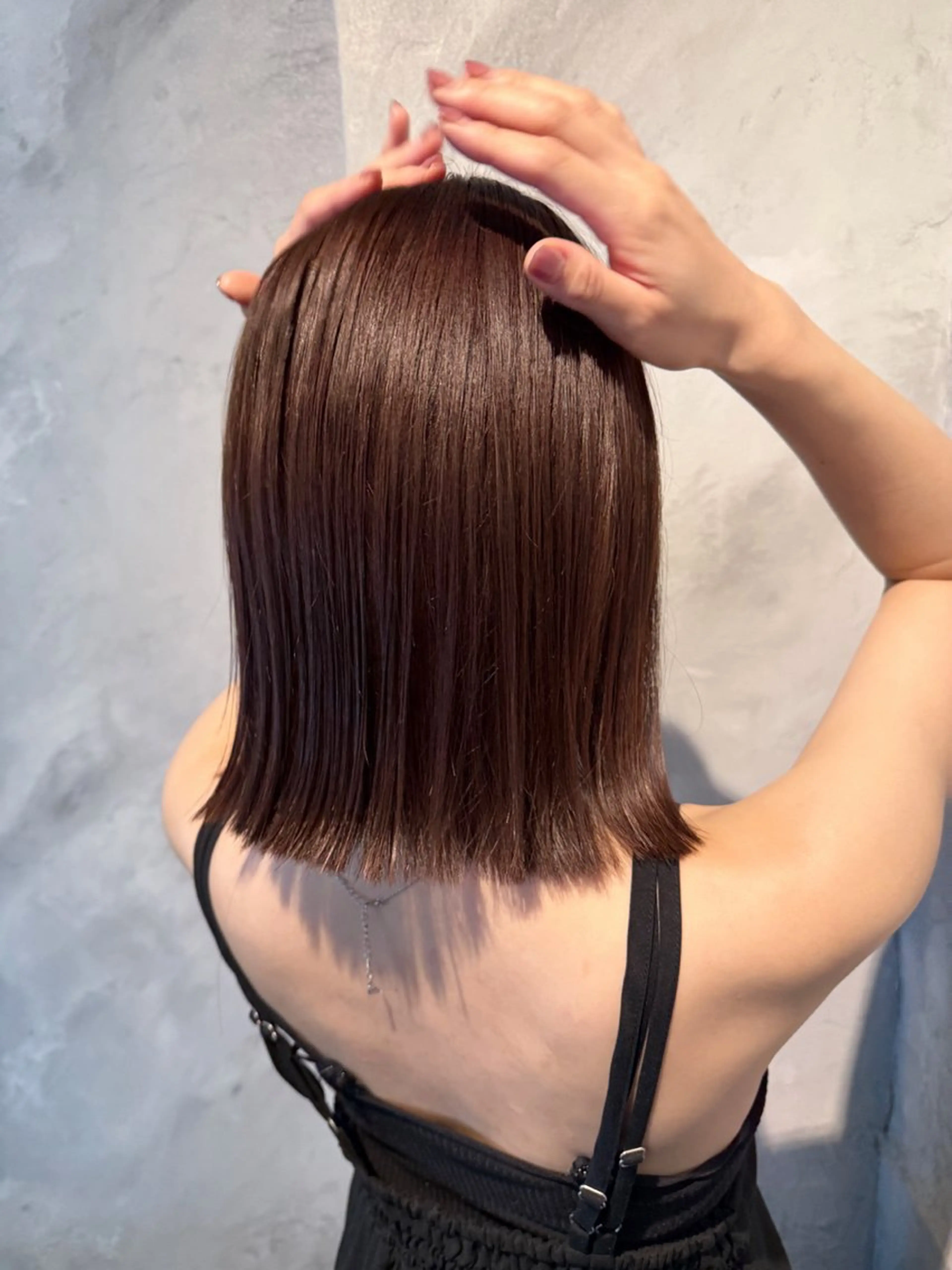 ミディアム ボブ カット ヘアカラー トリートメント 髪質改善&艶髪　miroa （ミロア）所属・天神/髪質改善カラー miroa/miyuのヘアスタイル