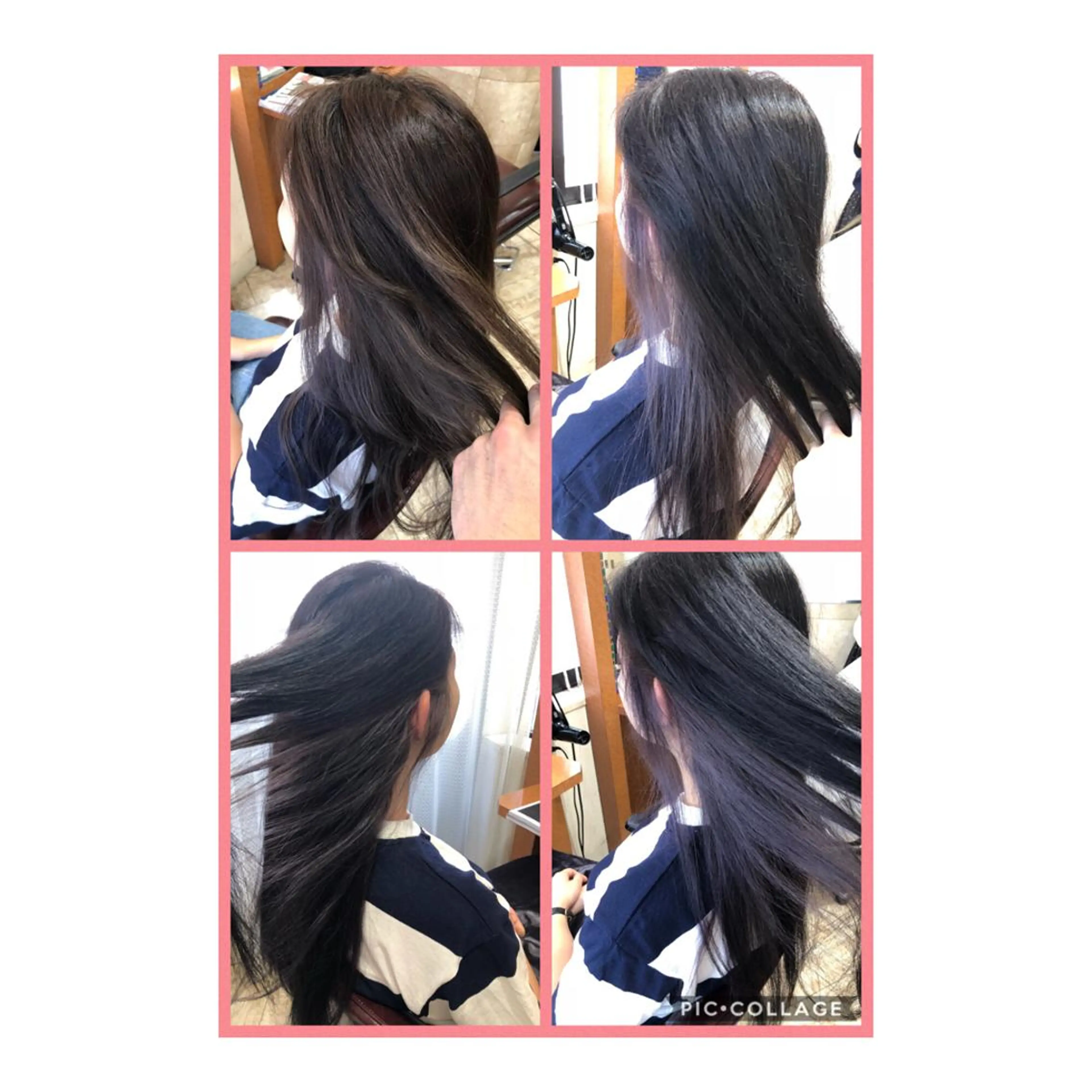 ロング カラー ブリーチ インナーカラー ラベンダーカラー 100%髪質改善特化 TRUNSのヘアスタイル