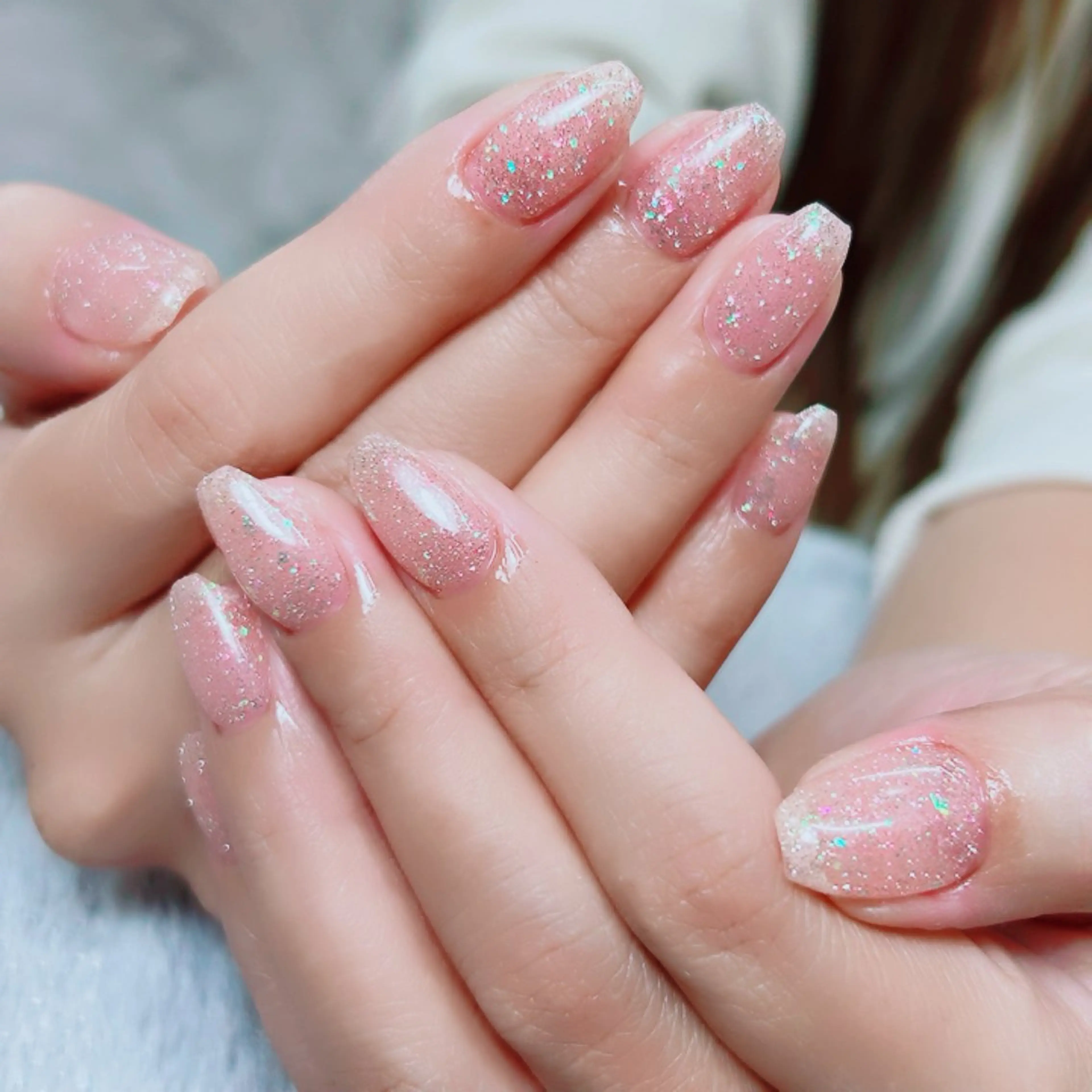 ネイル フラッシュネイル ピンク ANNE綾瀬店 eriのネイルデザイン