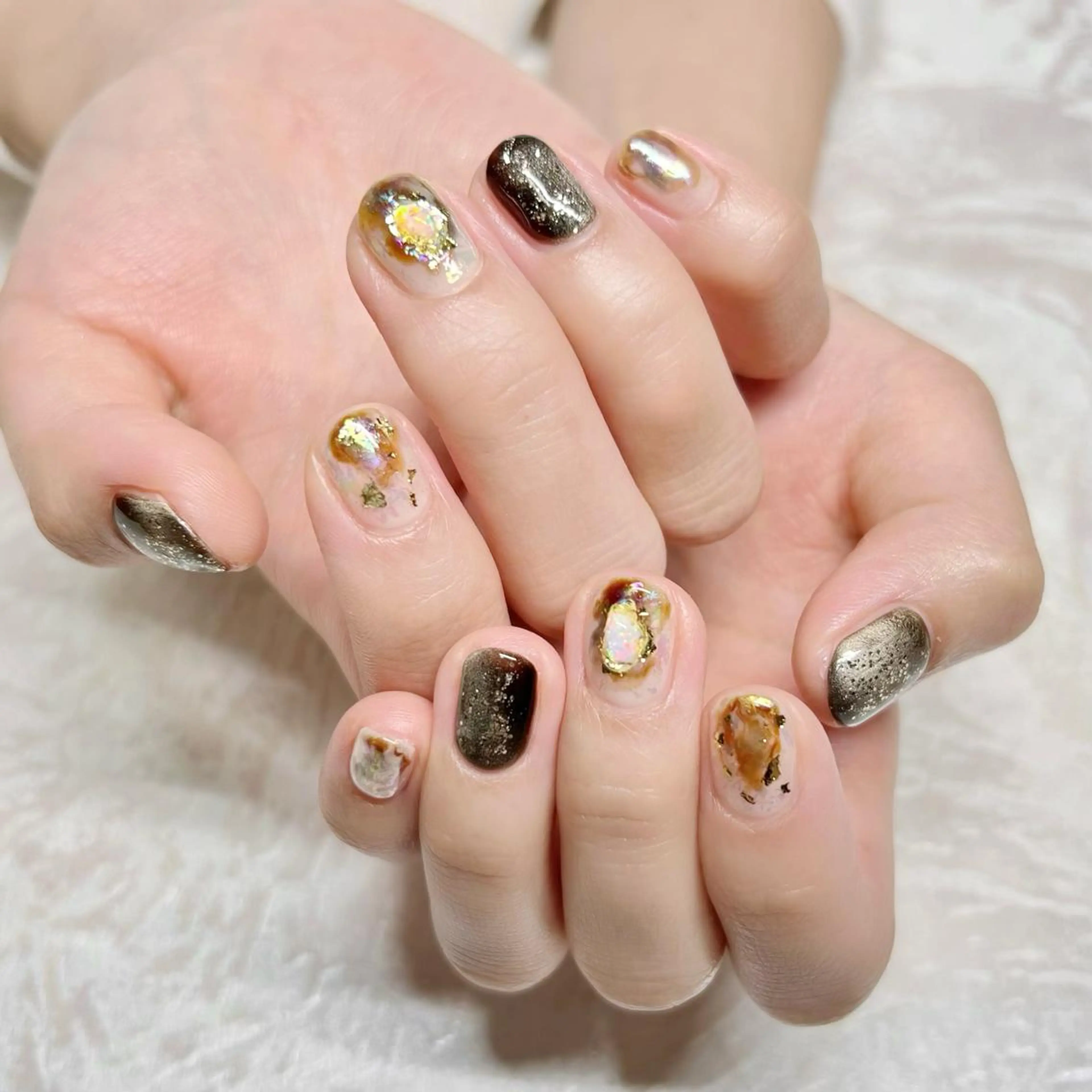 ネイル ニュアンスネイル ショートネイル gemickle nailのネイルデザイン
