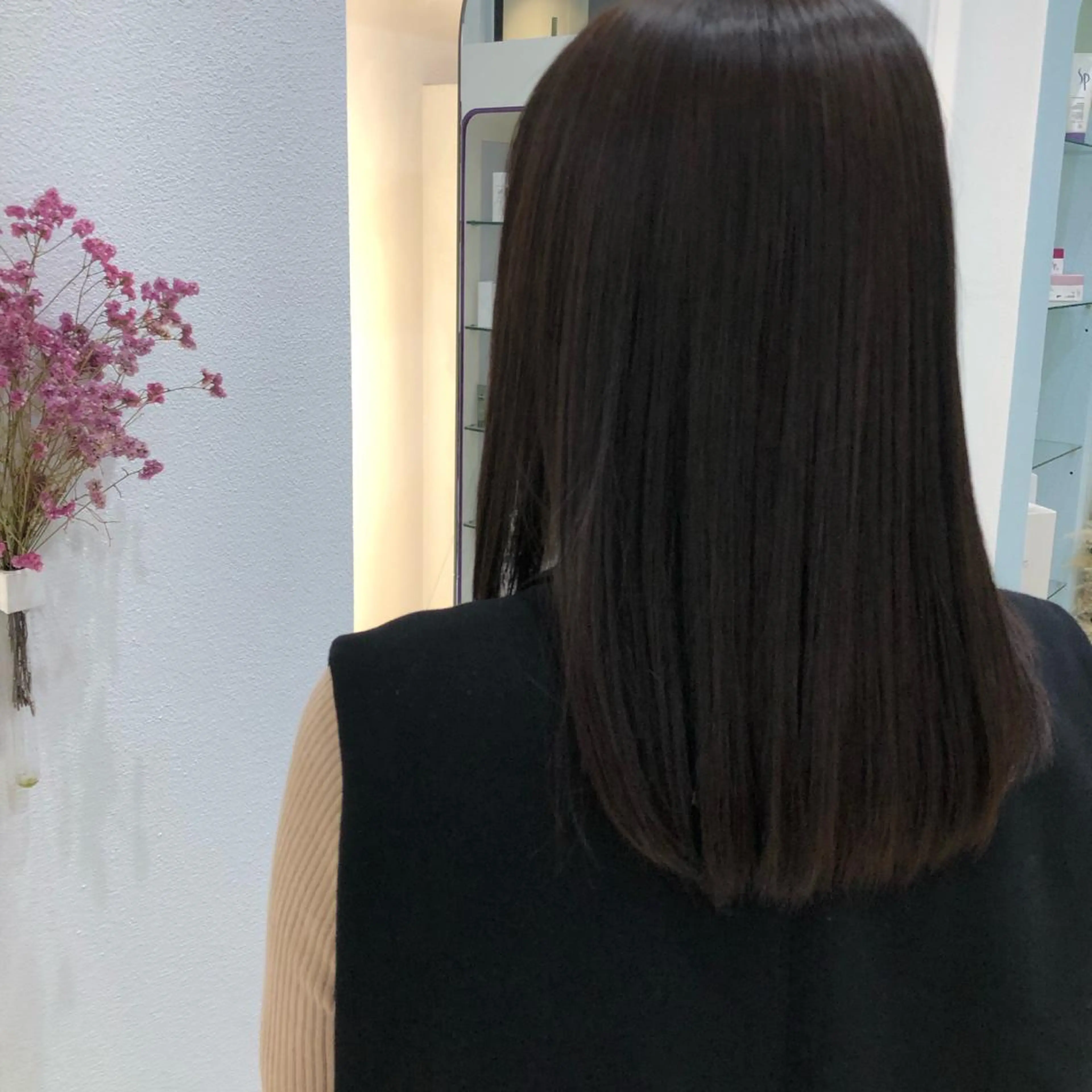 ミディアム カラー 縮毛矯正 堀井 凌平のヘアスタイル