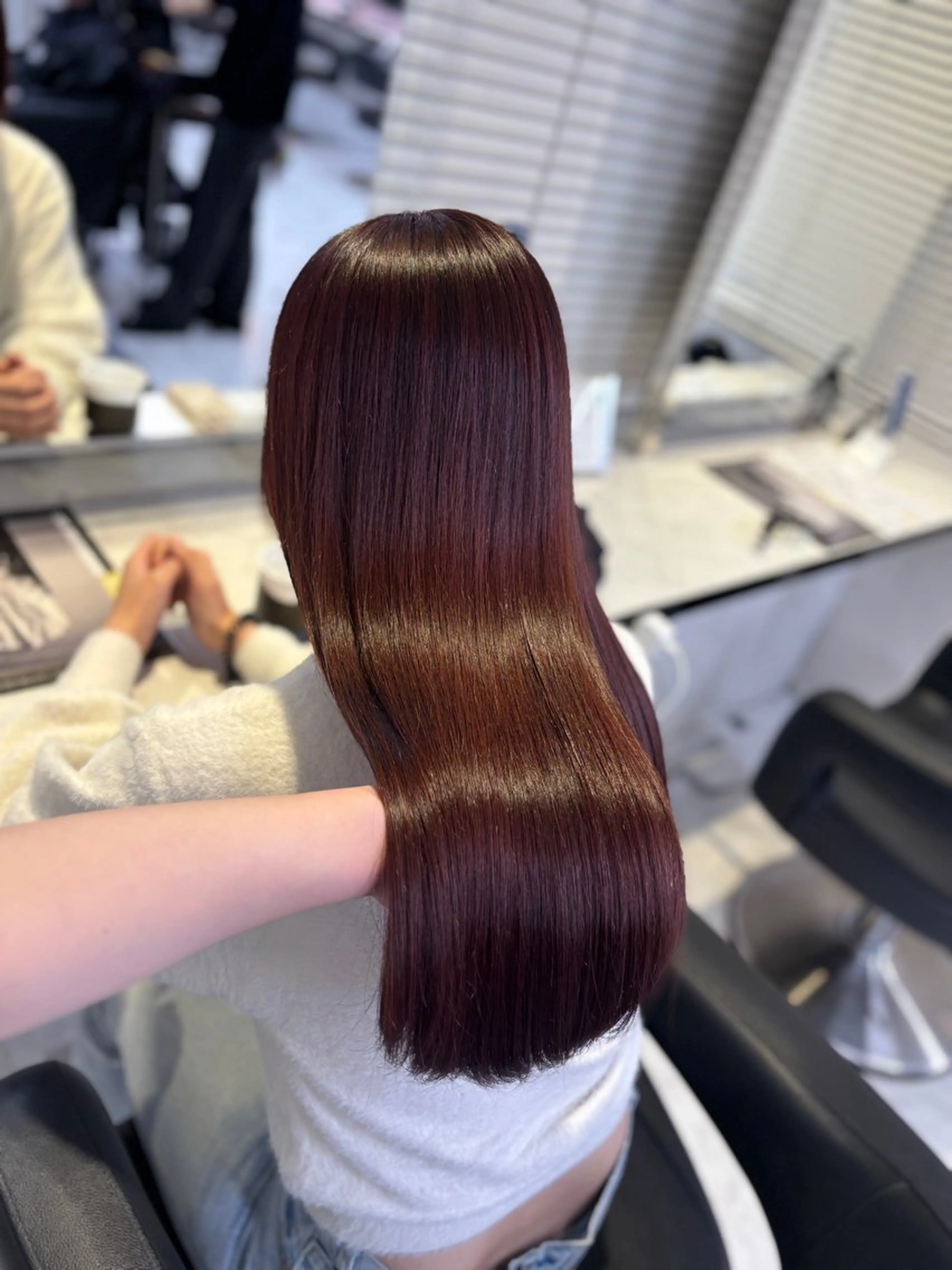 ロング ヘアカラー トリートメント ヘッドスパ ヘアセット ♥️韓国/ガーリー 暖色misa♥️のヘアスタイル