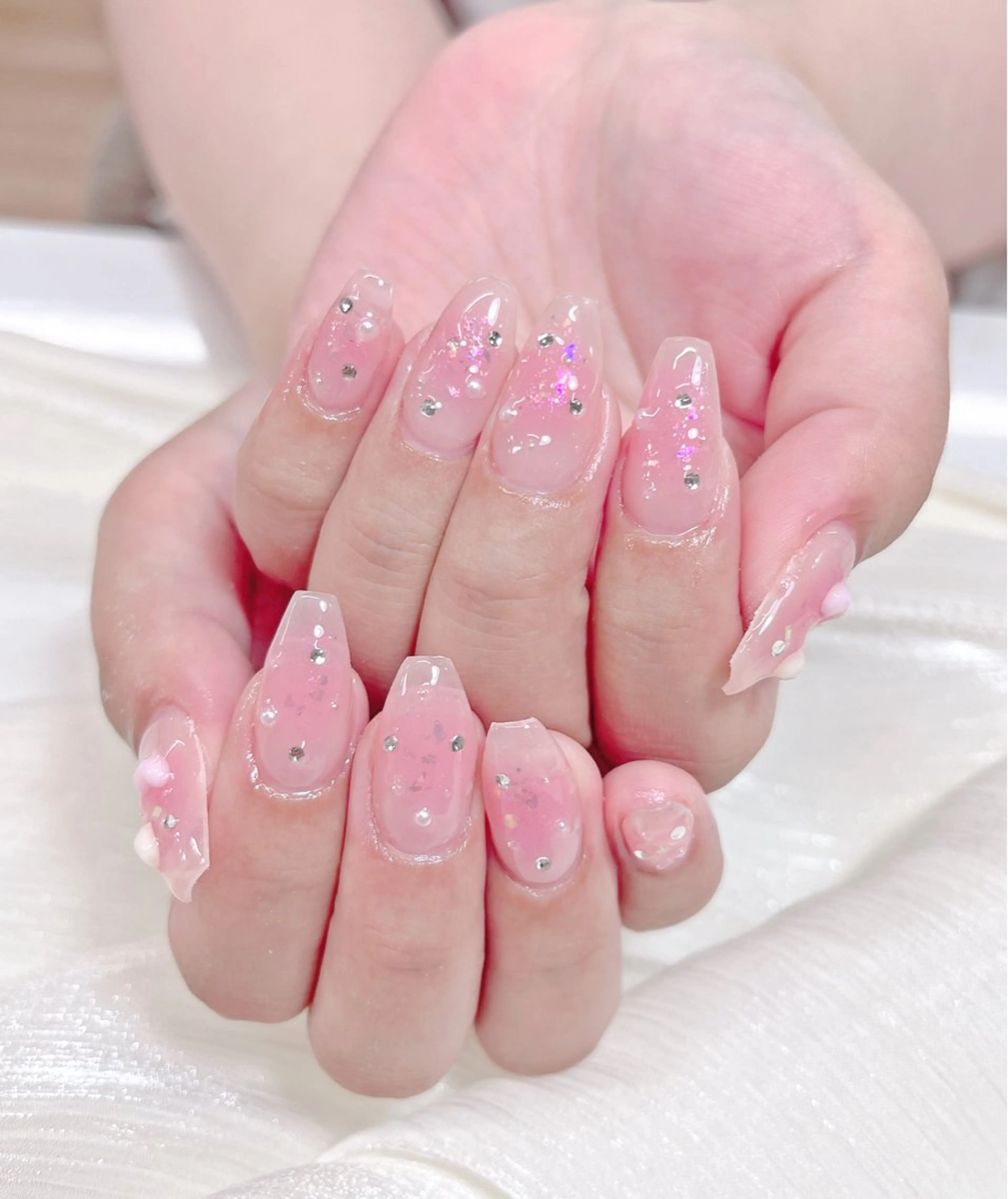 ネイル 持ち込み candy nail 韓国風ワンホンネイルのネイルデザイン