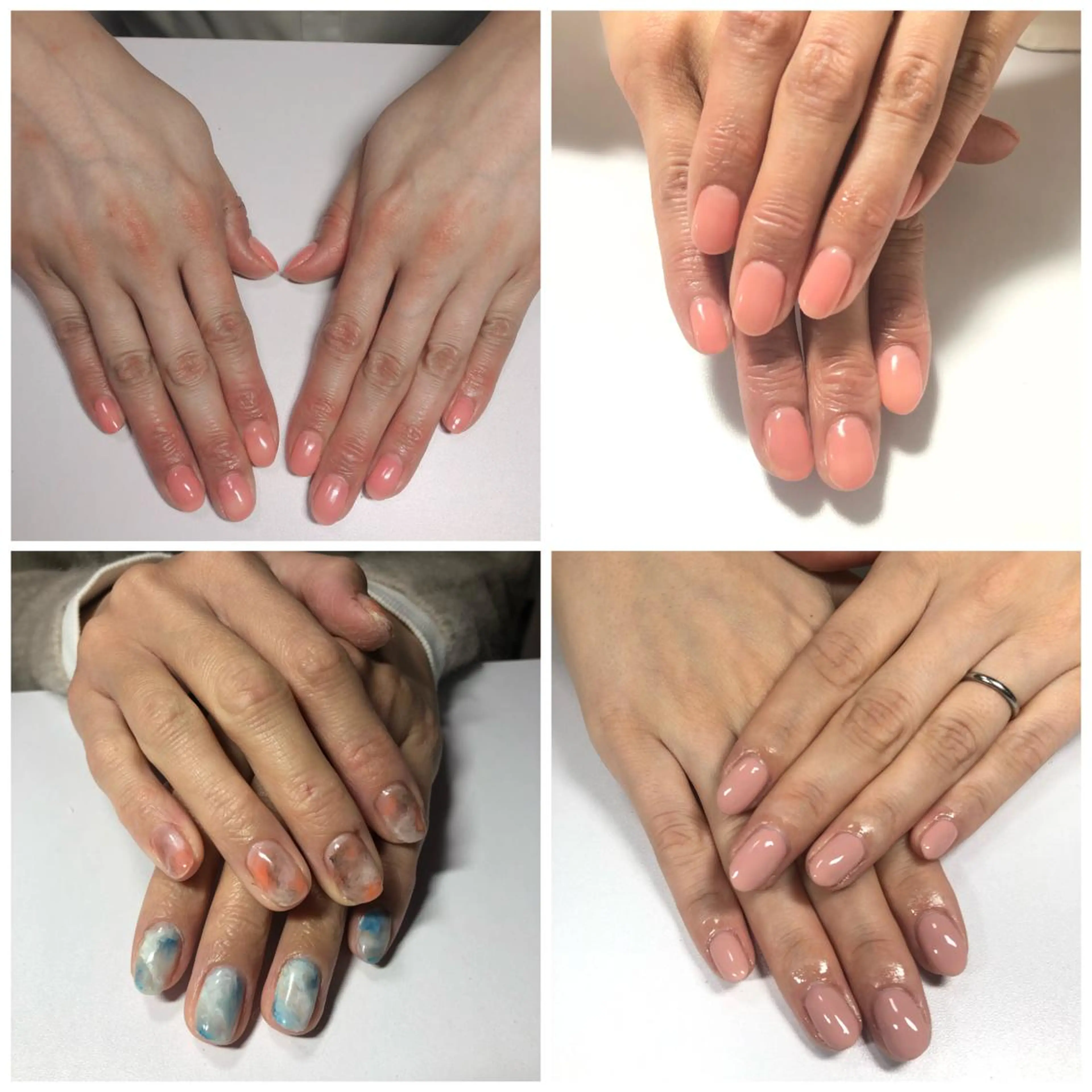 ネイル ニュアンスネイル ワンカラーネイル ♡Bivi♡自爪に 優しいネイルサロンのネイルデザイン