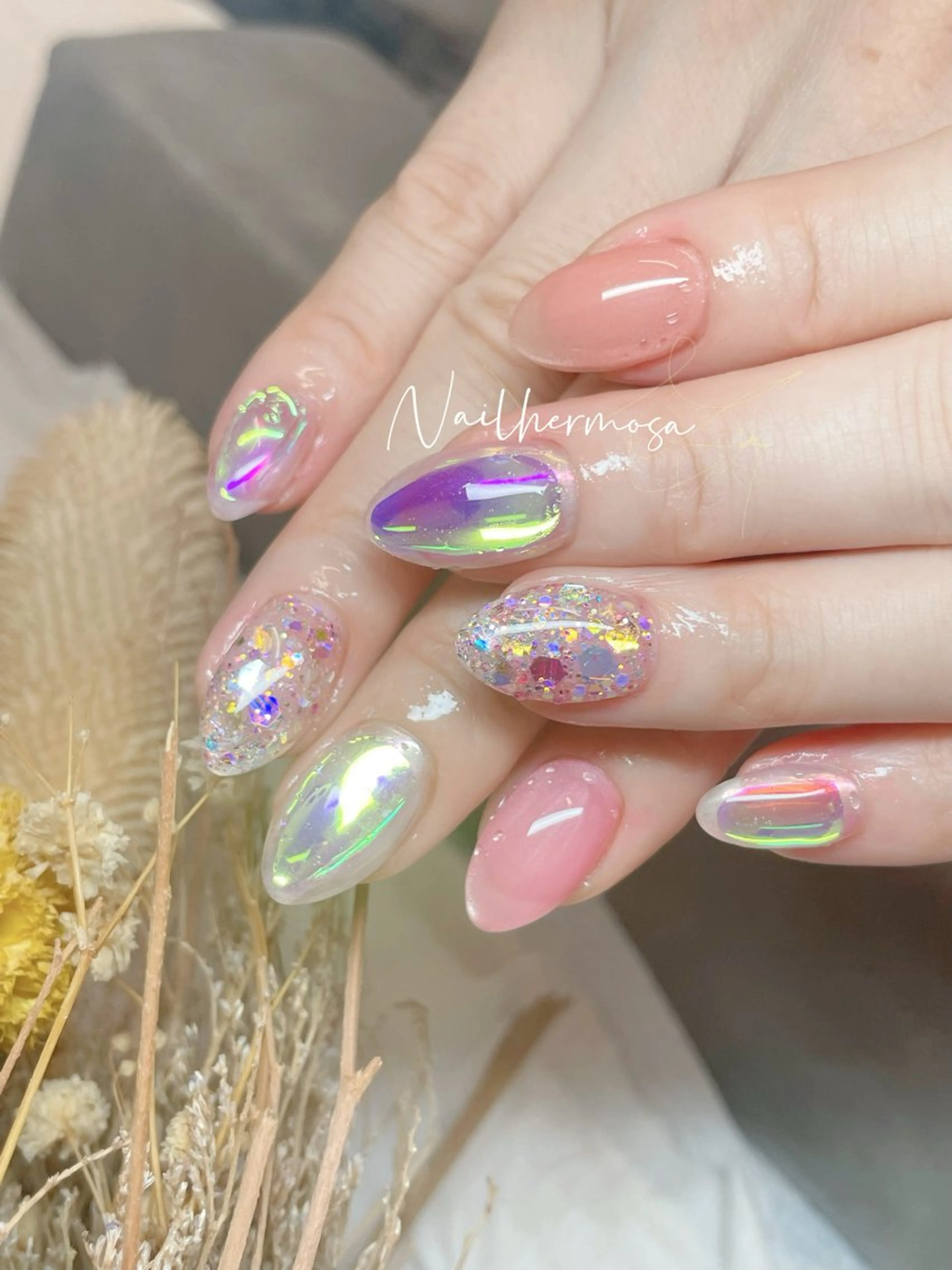 ネイル 長さ出し フラッシュネイル フットネイル ジェルネイル マグネットネイル ハンドネイル ネイル エルモサのネイルデザイン