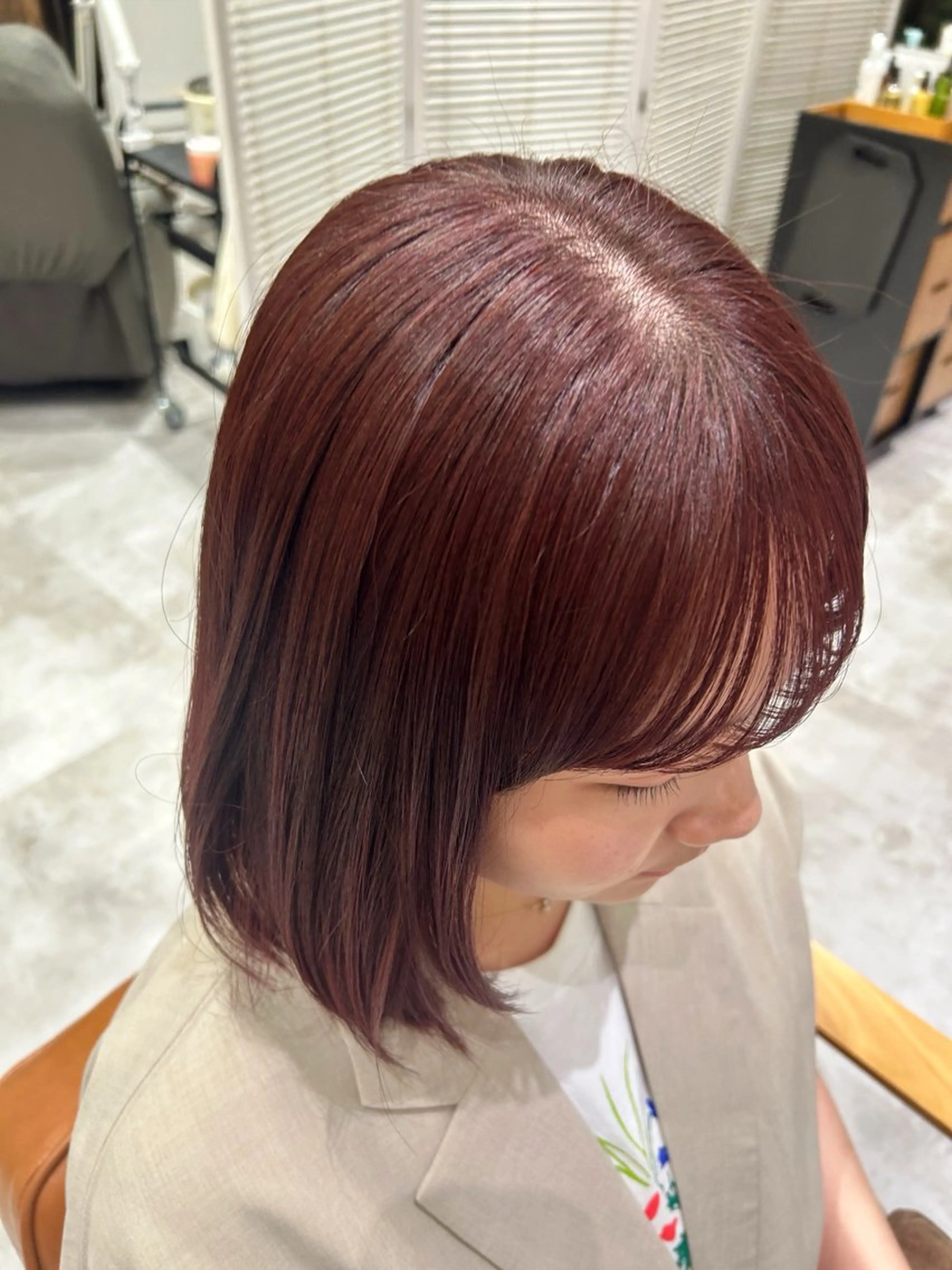 ミディアム カラー ラベンダーカラー ピンクカラー ピンクラベンダー 可愛いを仕込む🩰 透明感ヘア／海琴のヘアスタイル