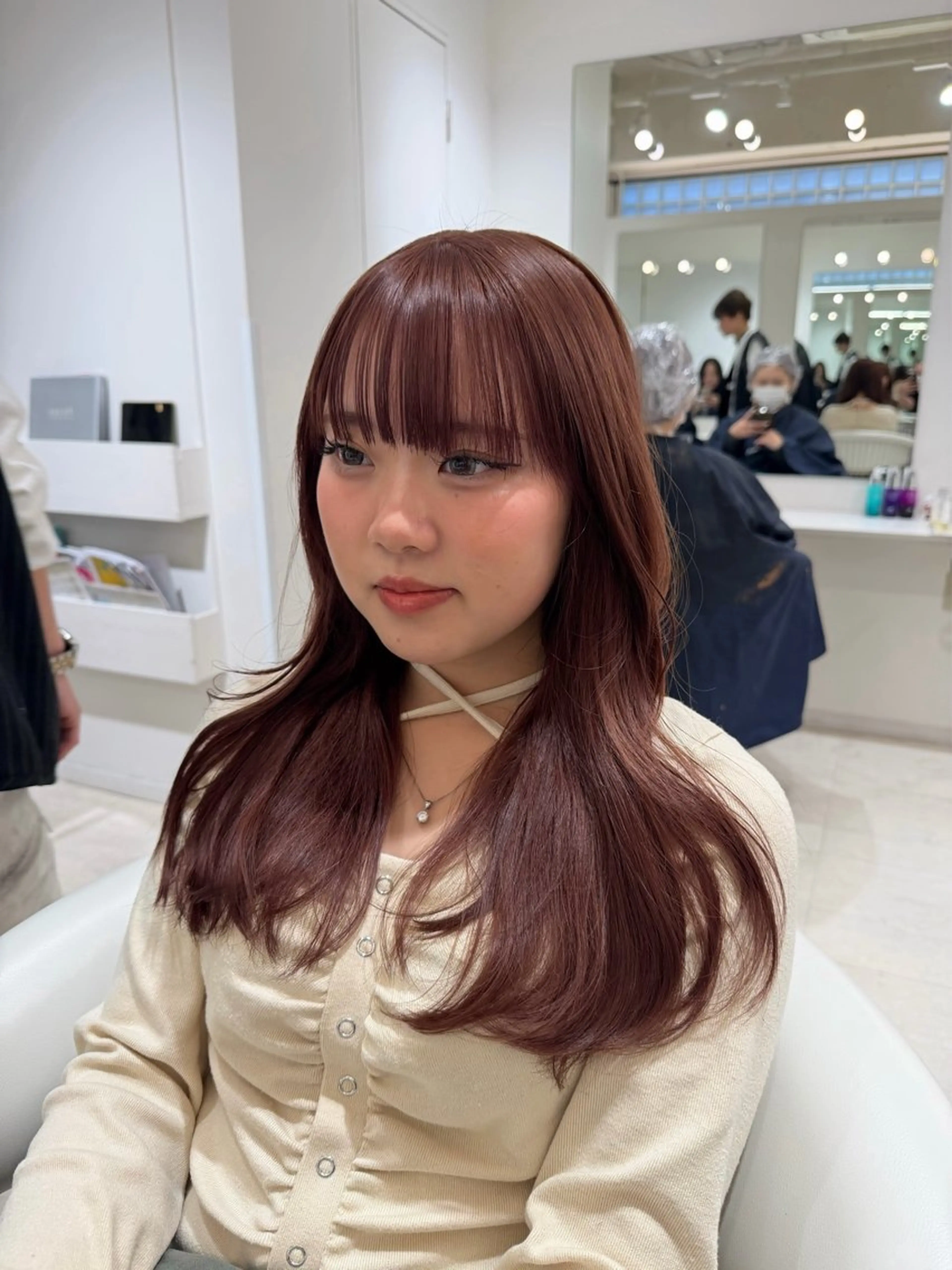 セミロング カラー ヘアカラー ParveMix 🩶🫧入江 香名のヘアスタイル