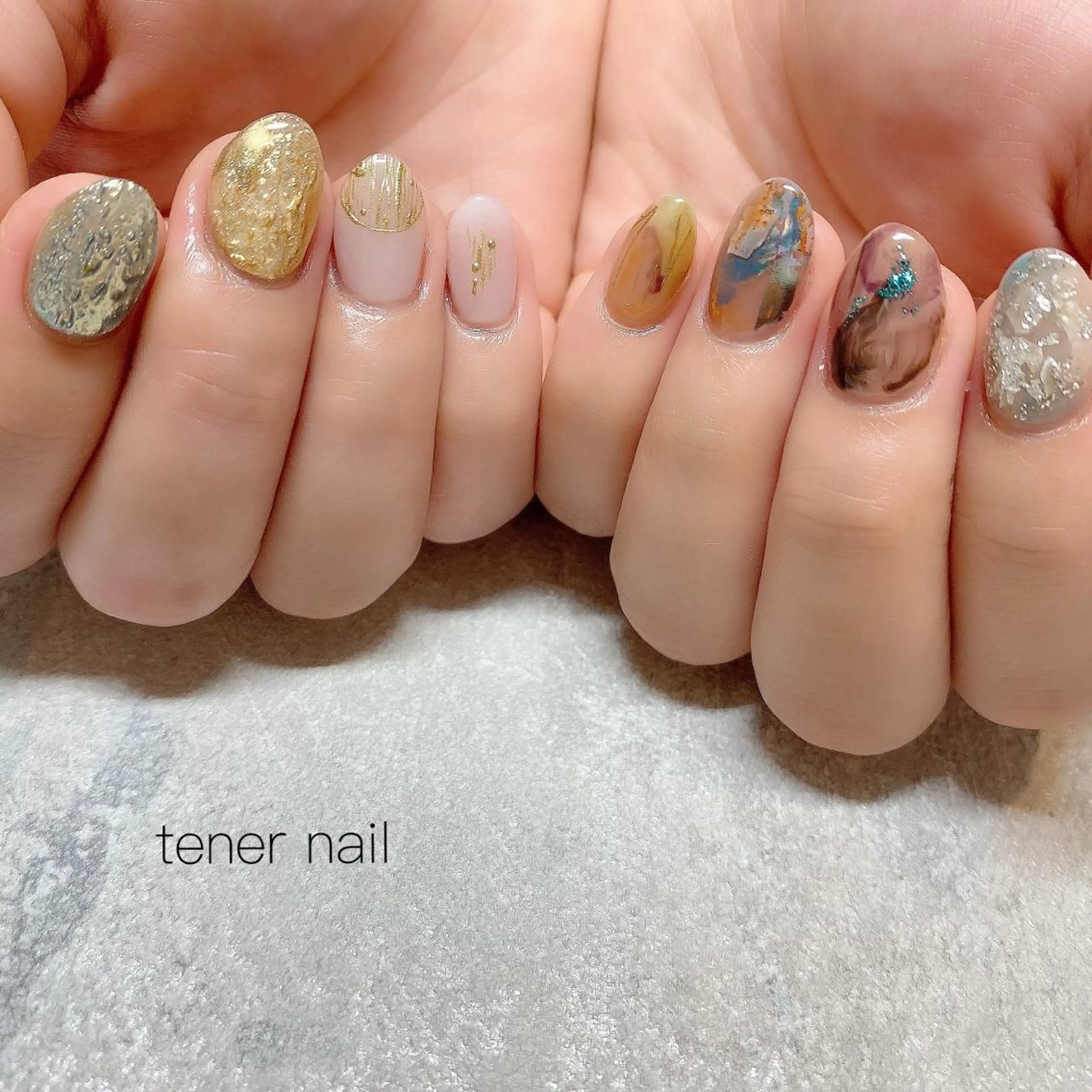ネイル ニュアンスネイル スカルプネイル テネルネイル tener nailのネイルデザイン