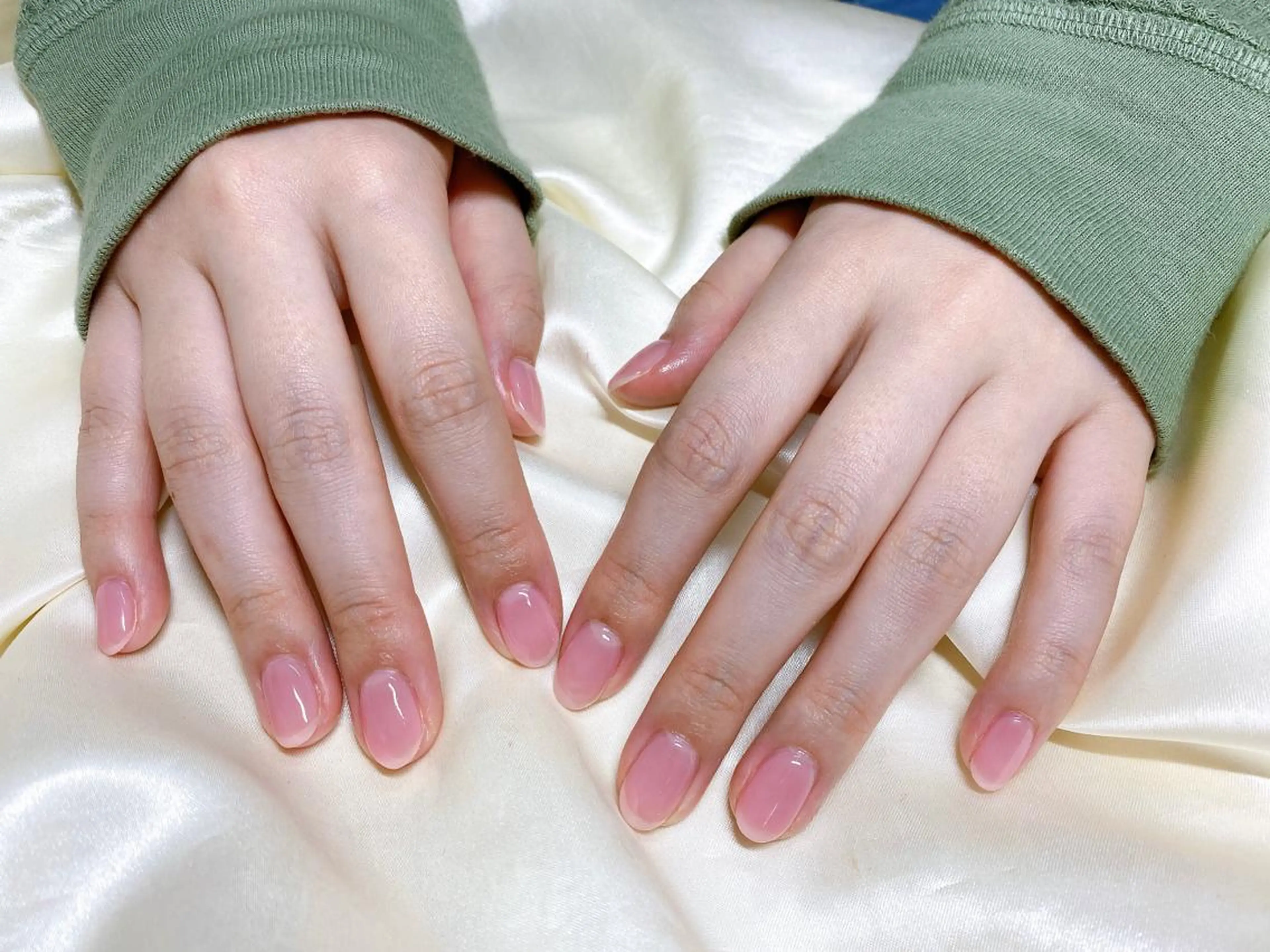 ネイル クリアネイル ピンク ハンドネイル mogunail &blowのネイルデザイン