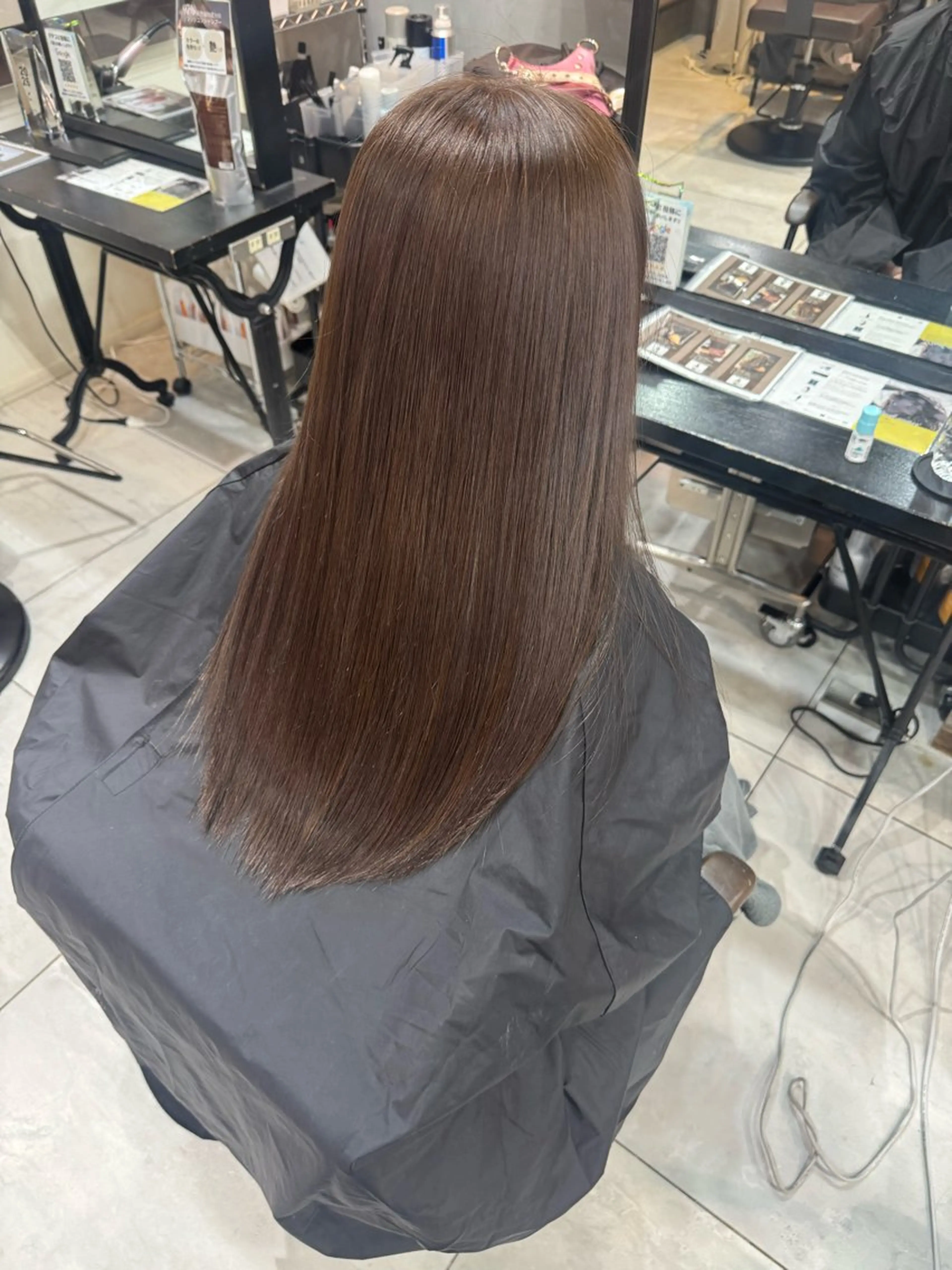 ロング ヘアカラー rioカットカラー ♡韓国レイヤーのヘアスタイル