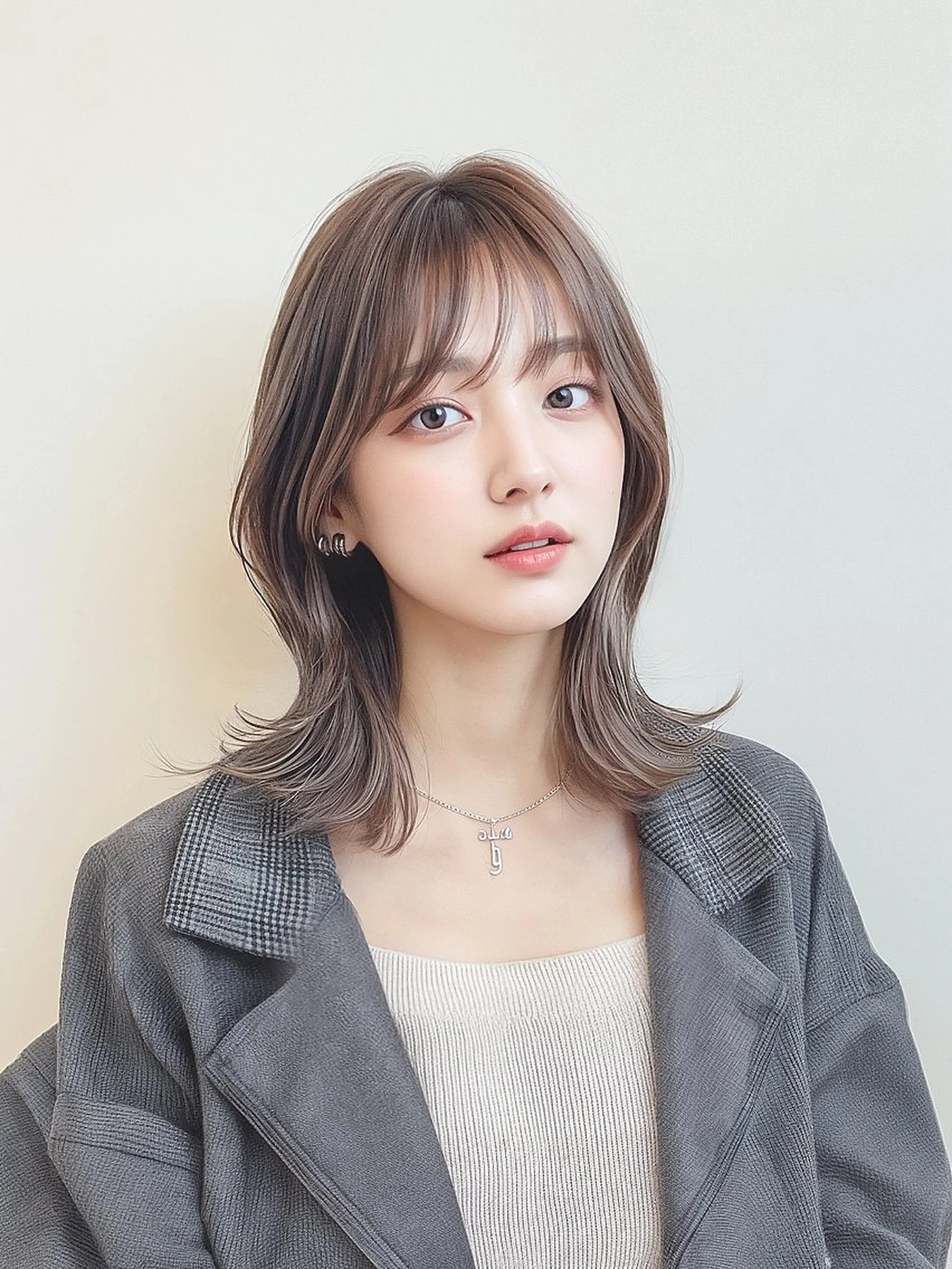 ミディアム カラー ヘアカラー トリートメント 黒阪 なみのヘアスタイル